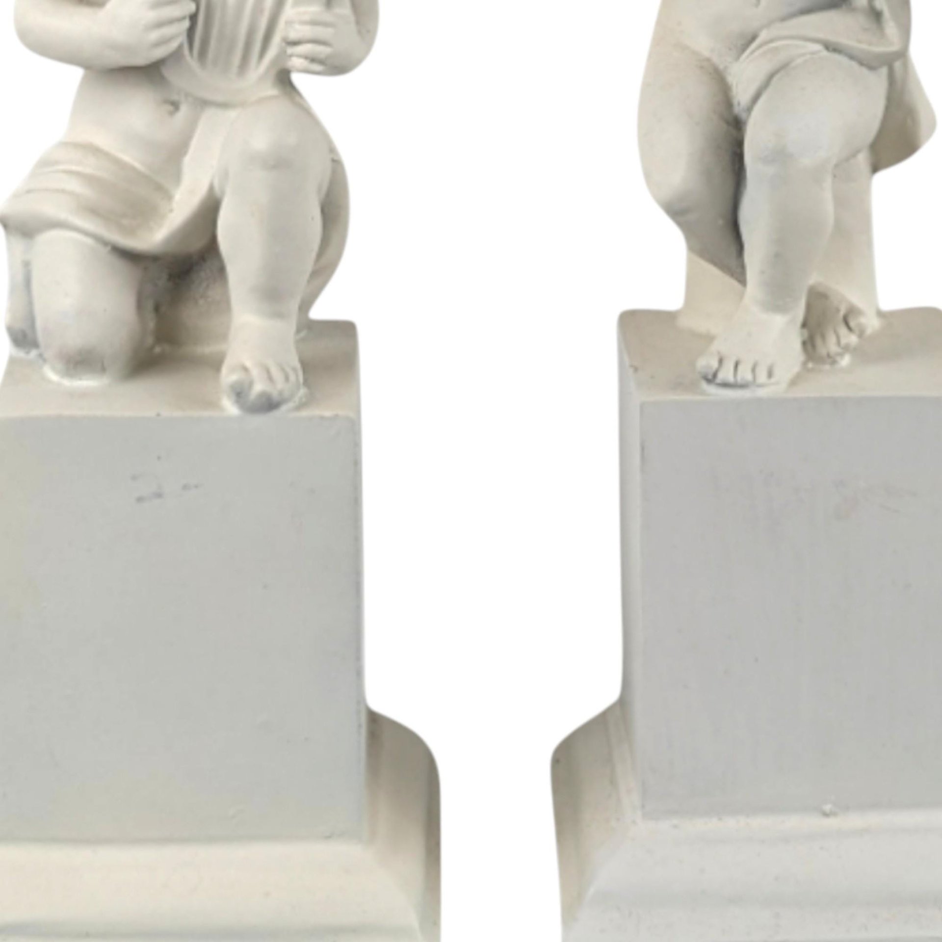 Vintage White Cherub Figurines, Musical Cherub Statues, Resin Cherub Decor, Angel Decor, Home Decor, Gift for Angel Lovers