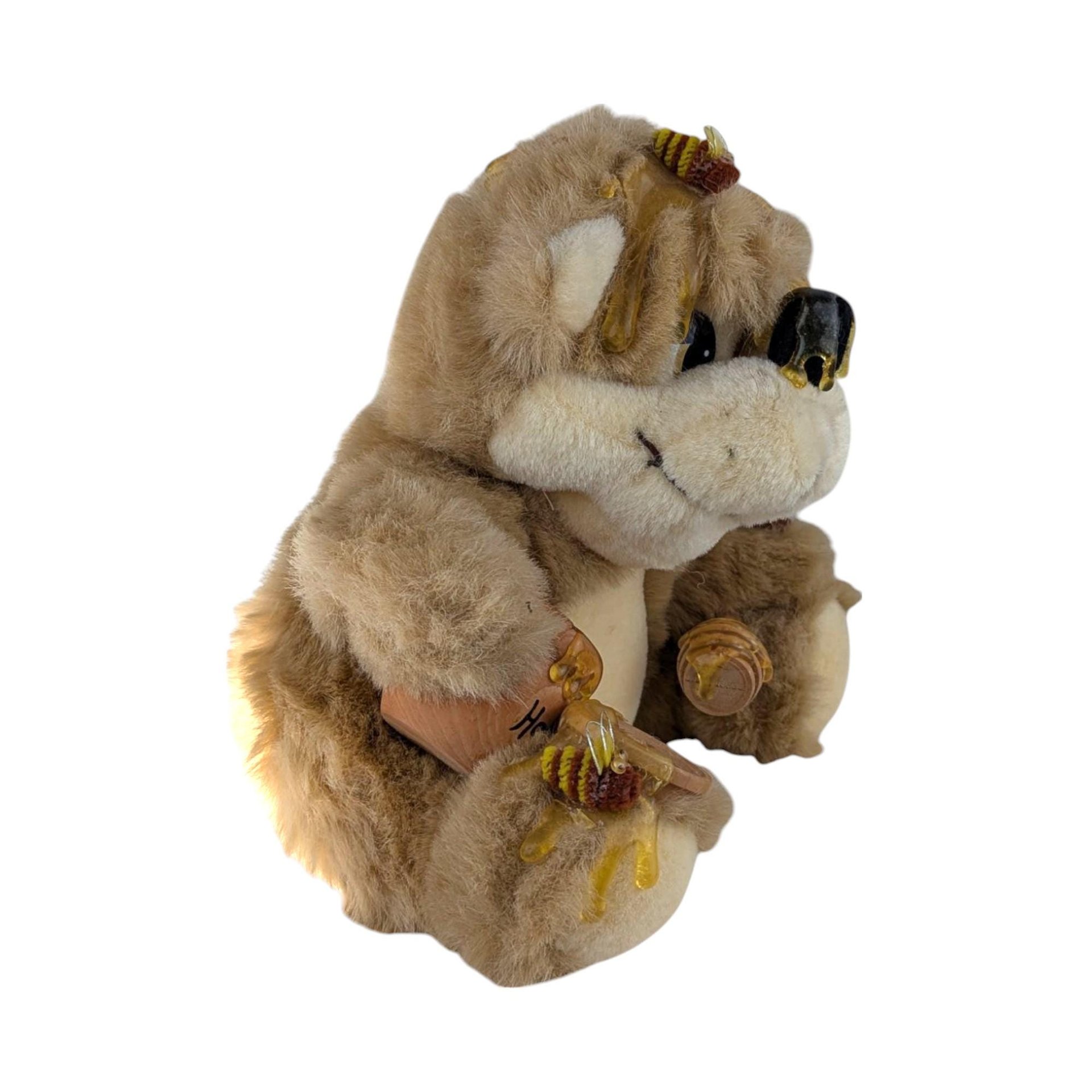 1992 Orzek Hedda Plush Bear, 10" Honey Bear with Bees, Vintage Collectible Bear, Unique Plush Gift, Teddy Bear Lover Gift