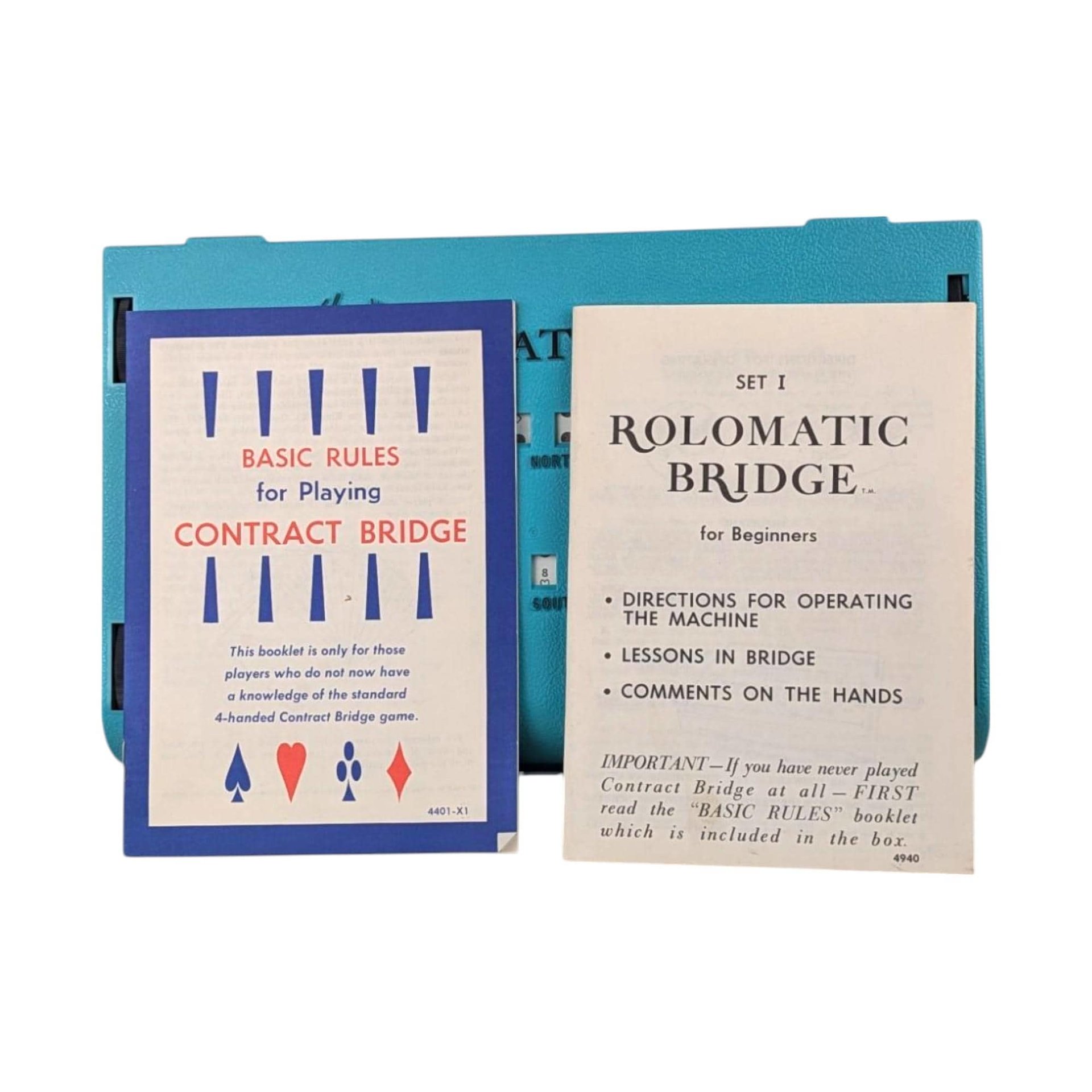 Vintage 1960s MB Chas Goren's Rolomatic Bridge Machine, Beginner Bridge Learning Tool, Classic Board Game, Gift for Bridge Enthusiasts