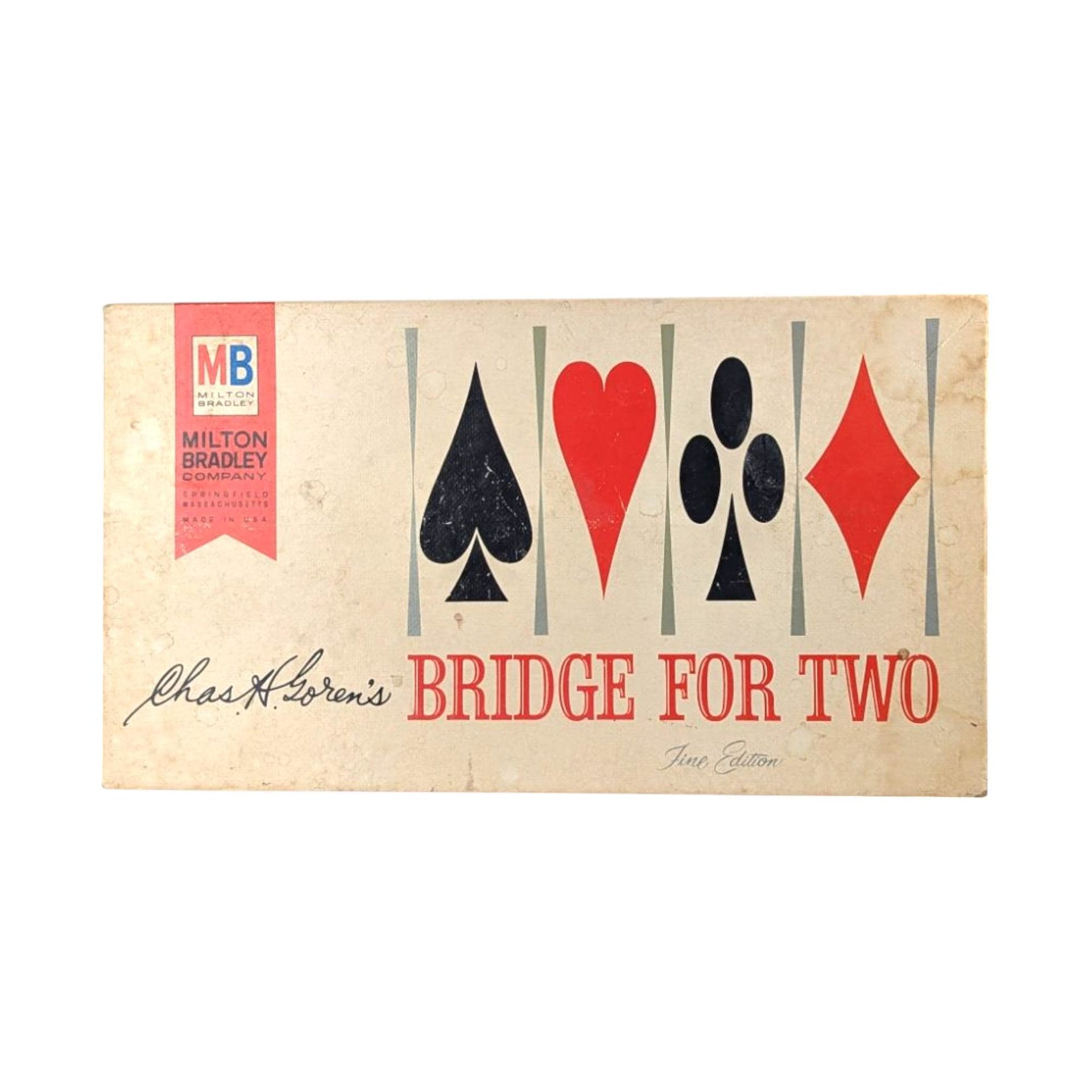 Vintage 1960s MB Chas Goren's Bridge for Two Game, Complete Card Game, Partner Bridge, Gift for Card Players, Retro Game