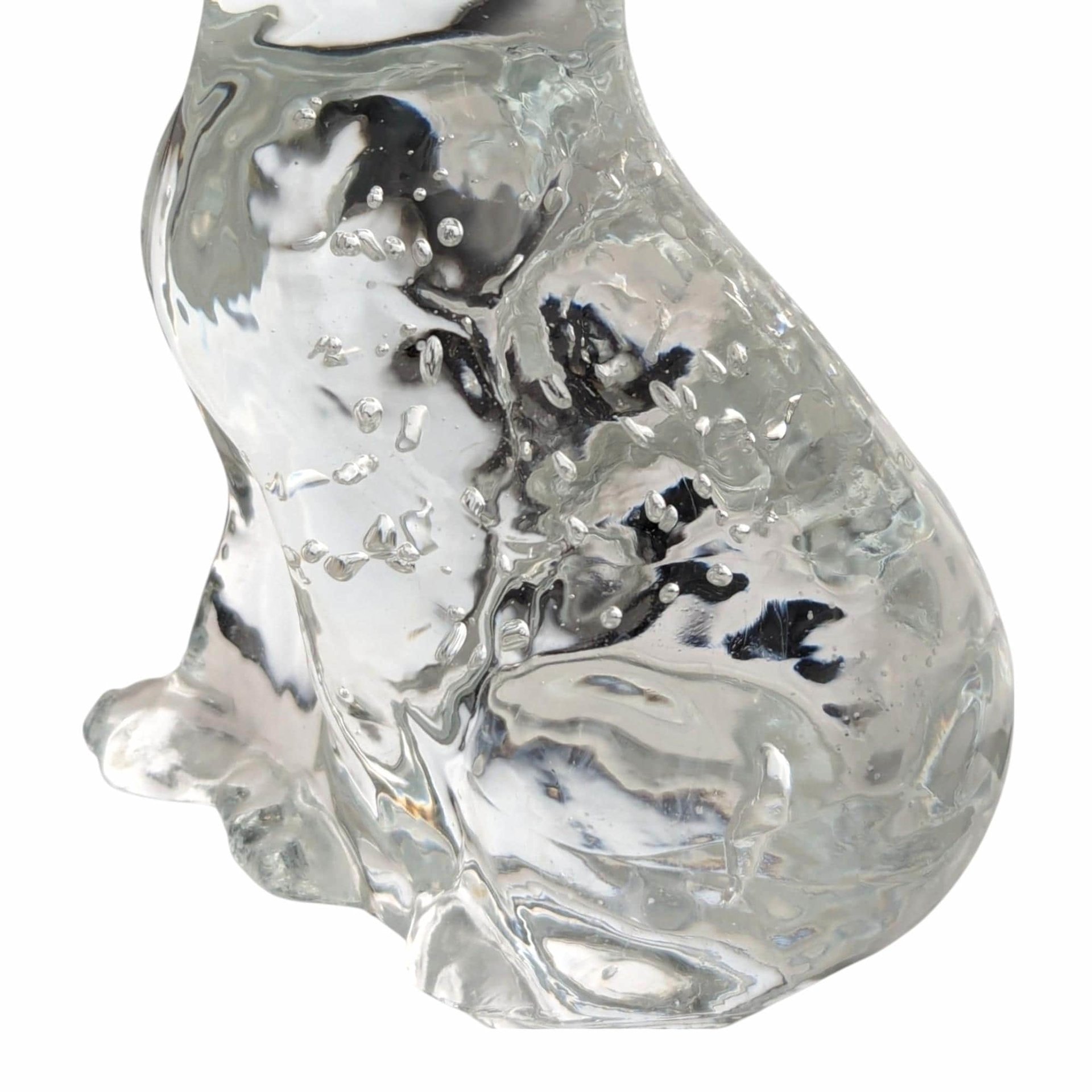 Vintage Glass Animal Figurines - Cat & Elephant Set - Clear Glass Decor, Collectible Glass, Animal Lover Gift