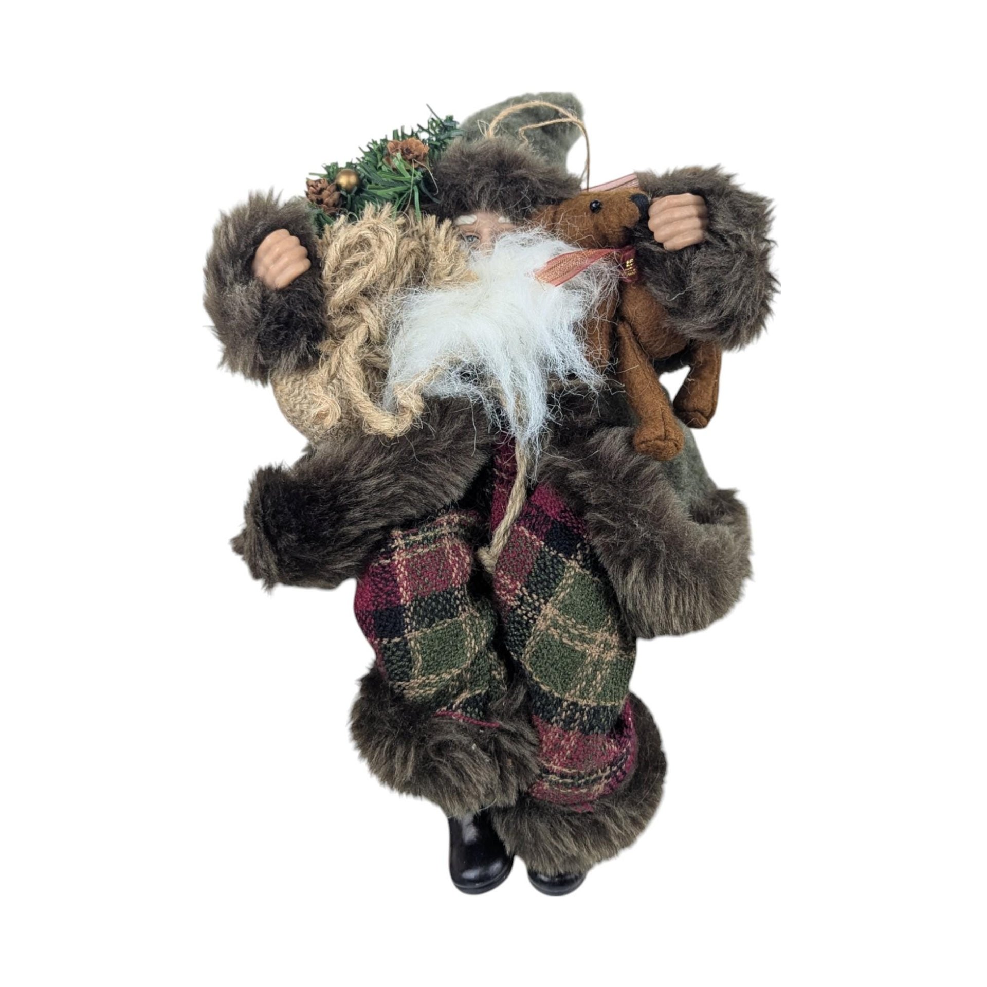 Vintage Santa Claus Figures, Set of 3, Christmas Decor, Hallmark Santa, Shelf Sitter, Collectible Santa, Holiday Decor