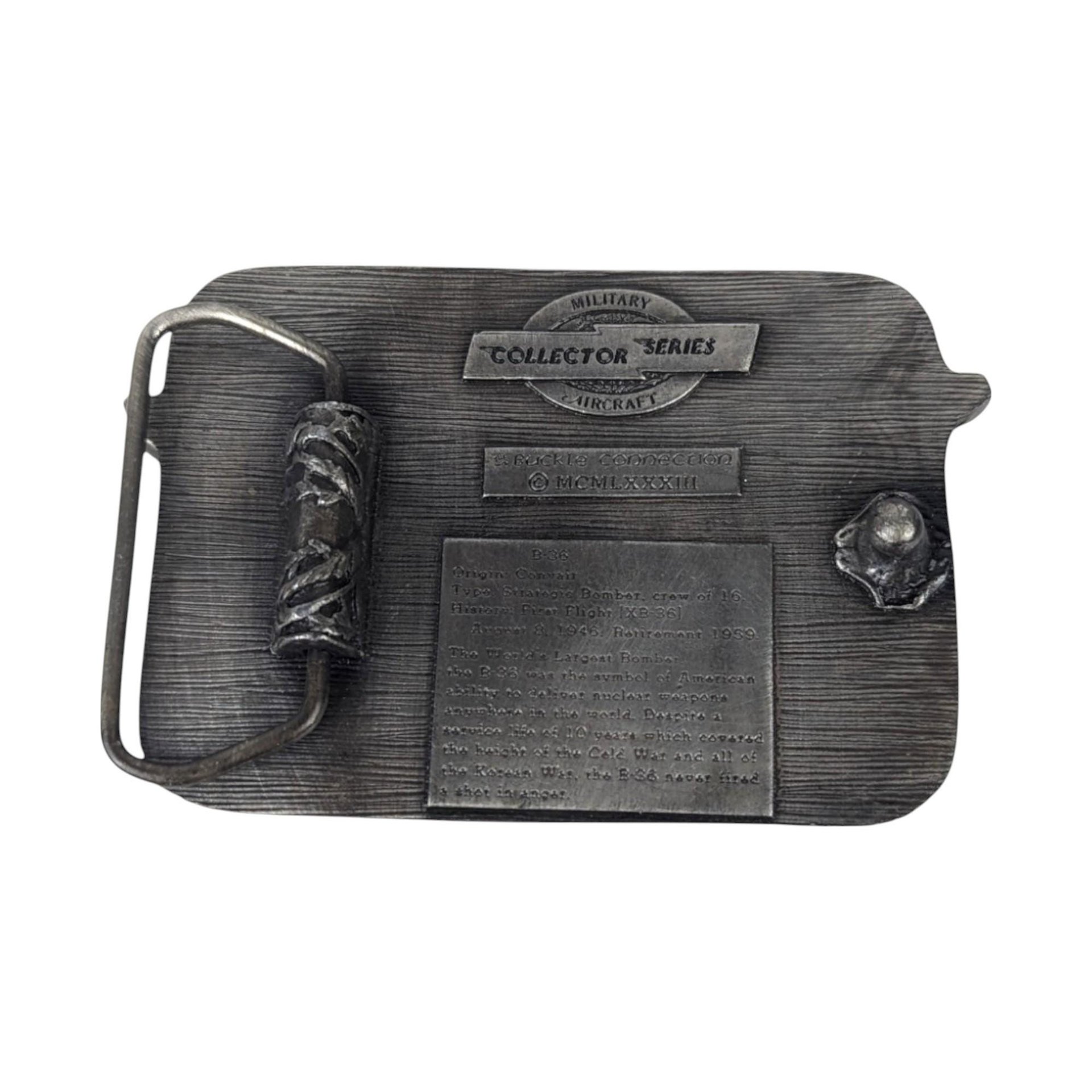 Vintage 1983 B-36 Peacemaker Belt Buckle | Military Collector Series | Aviation Memorabilia | Gift for Veteran