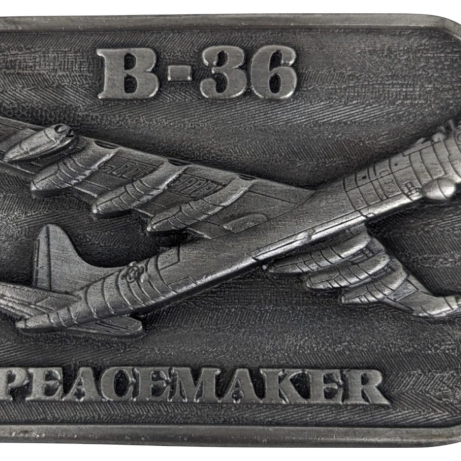 Vintage 1983 B-36 Peacemaker Belt Buckle | Military Collector Series | Aviation Memorabilia | Gift for Veteran