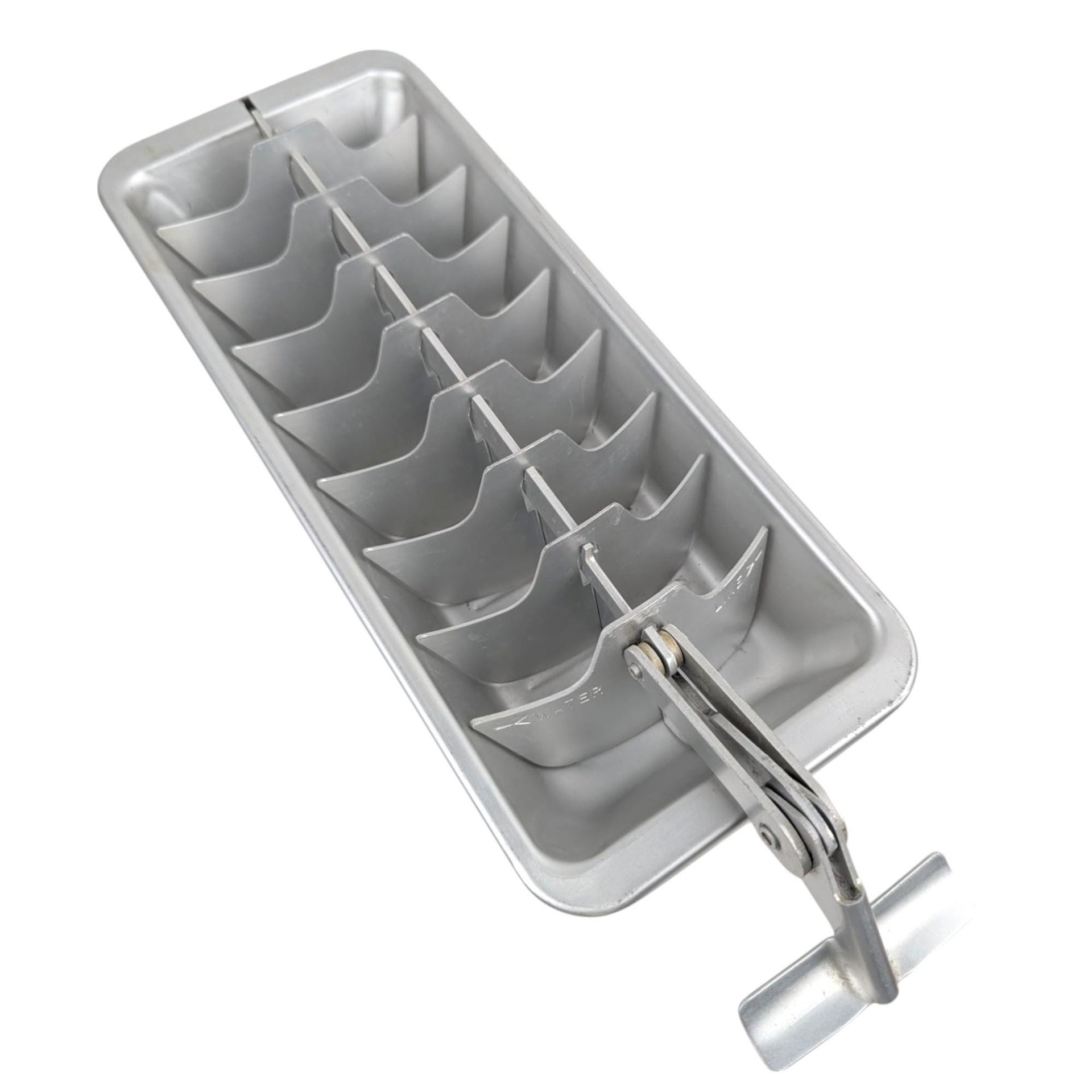 Pair of Aluminum Ice Cube Trays, Vintage Kitchenware, Functional Ice Trays, Classic Refrigerator Accessory, Gift for Home Bar Enthusiasts