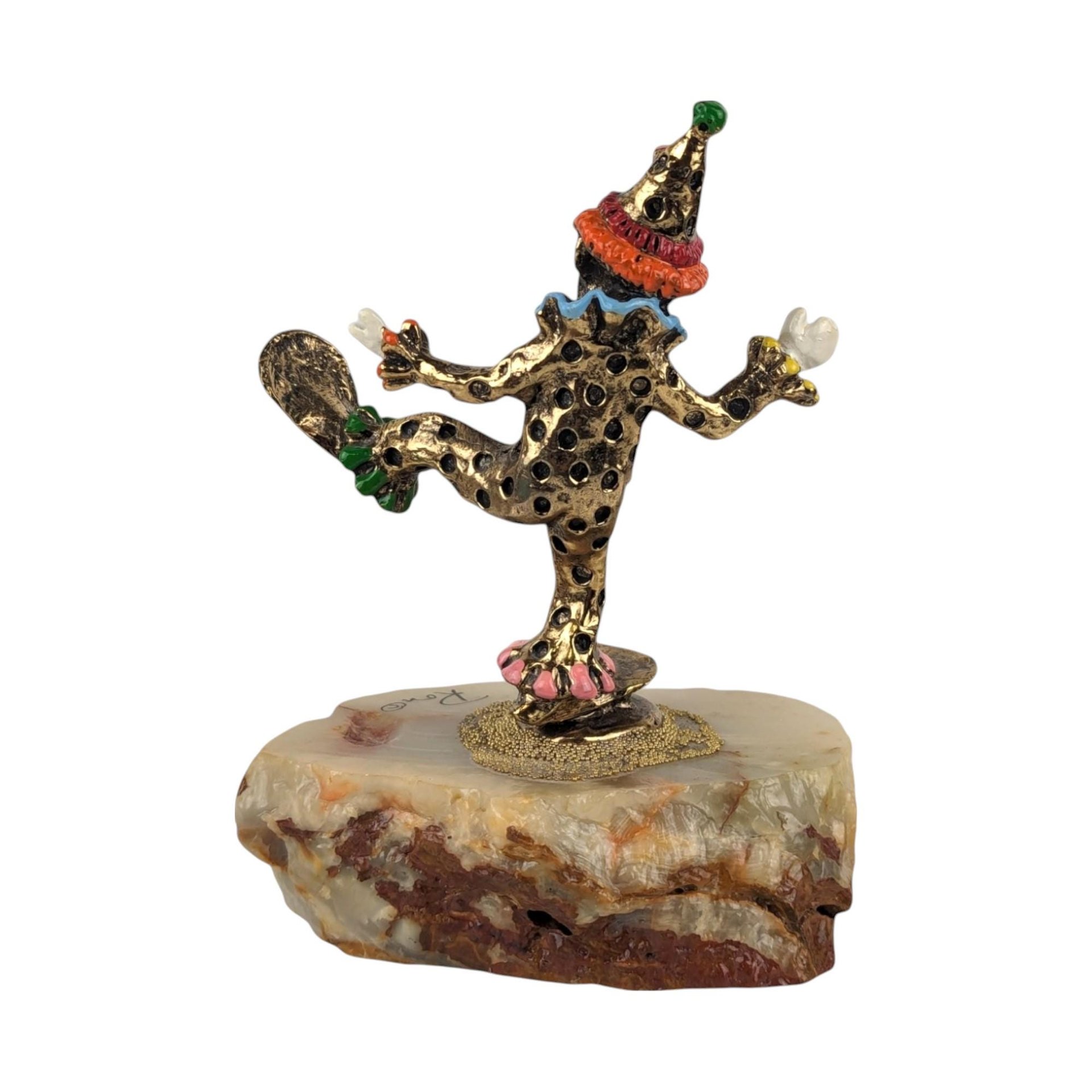 Vintage Ron Lee Metal "Dancing Pinky Clown" Figurine | Collectible Clown Figurine | Whimsical Home Decor | Unique Gift for Clown Lovers