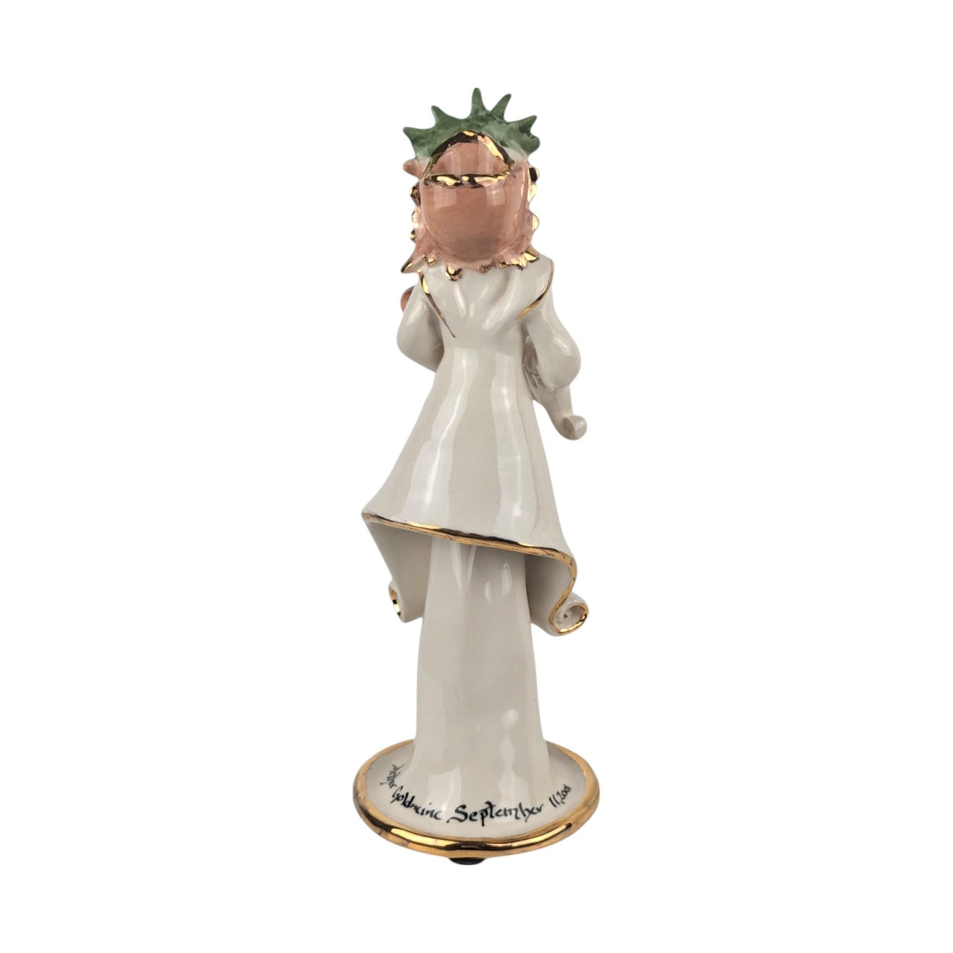 2001 Blue Sky Clayworks Heather Goldminc "Harmony" Candle Holder, Vintage Ceramic Figurine, Home Accent