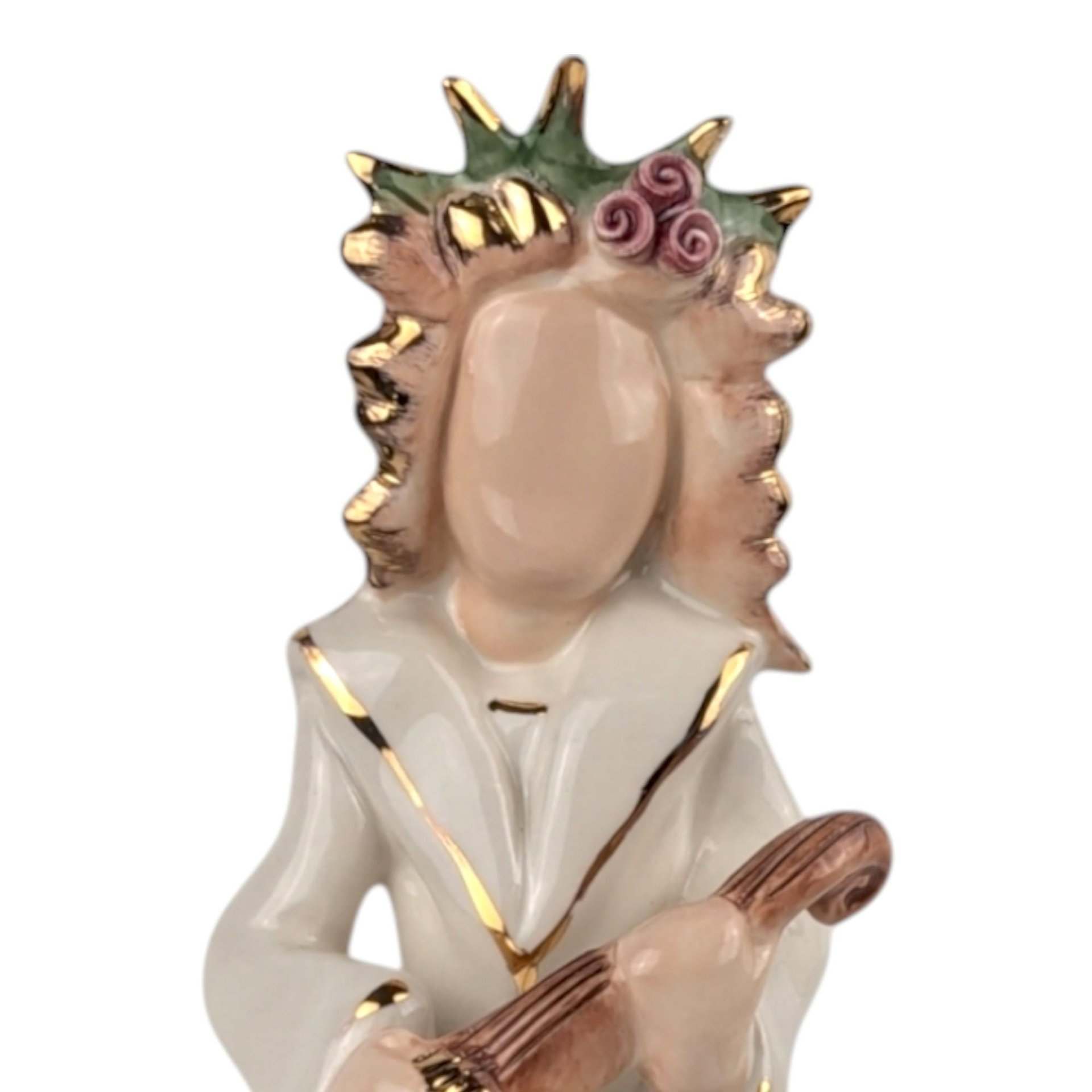 2001 Blue Sky Clayworks Heather Goldminc "Harmony" Candle Holder, Vintage Ceramic Figurine, Home Accent