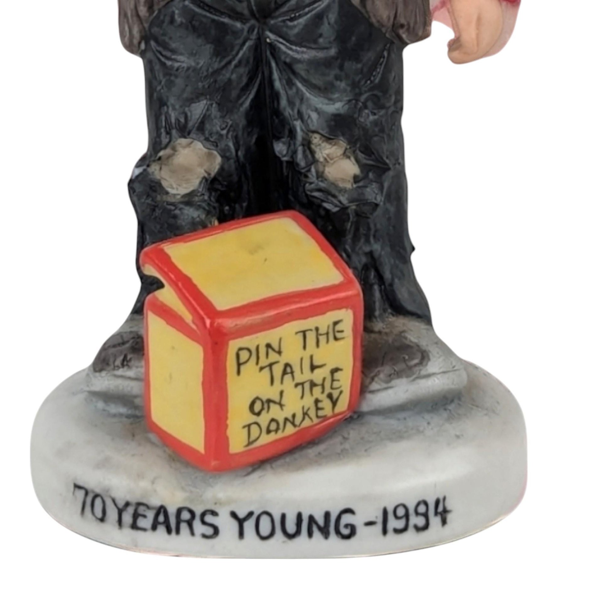 Vintage 1994 Flambro Emmett Kelly Jr. 70 Years Young Figurine, Ceramic Clown Ornament, Collectible Clown, Birthday Gift, 5.5 Inch