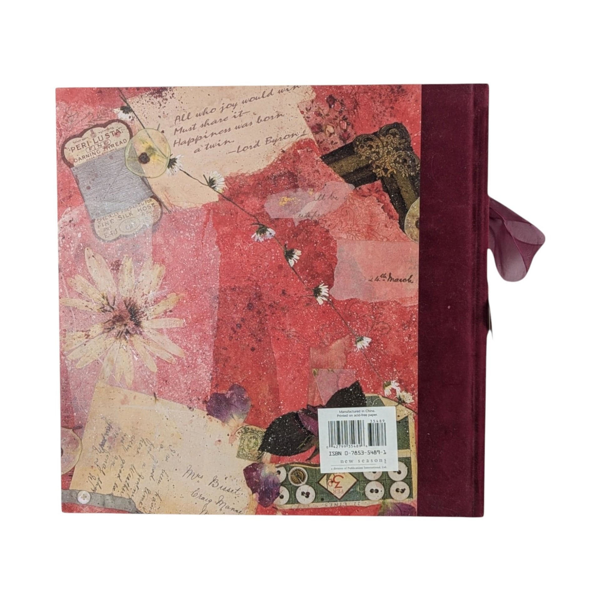2001 New Seasons Victorian Family Keepsake Memory Book, 12x12 Photo Album Scrapbook, Holds Variety of Photos, Vintage Memory Book