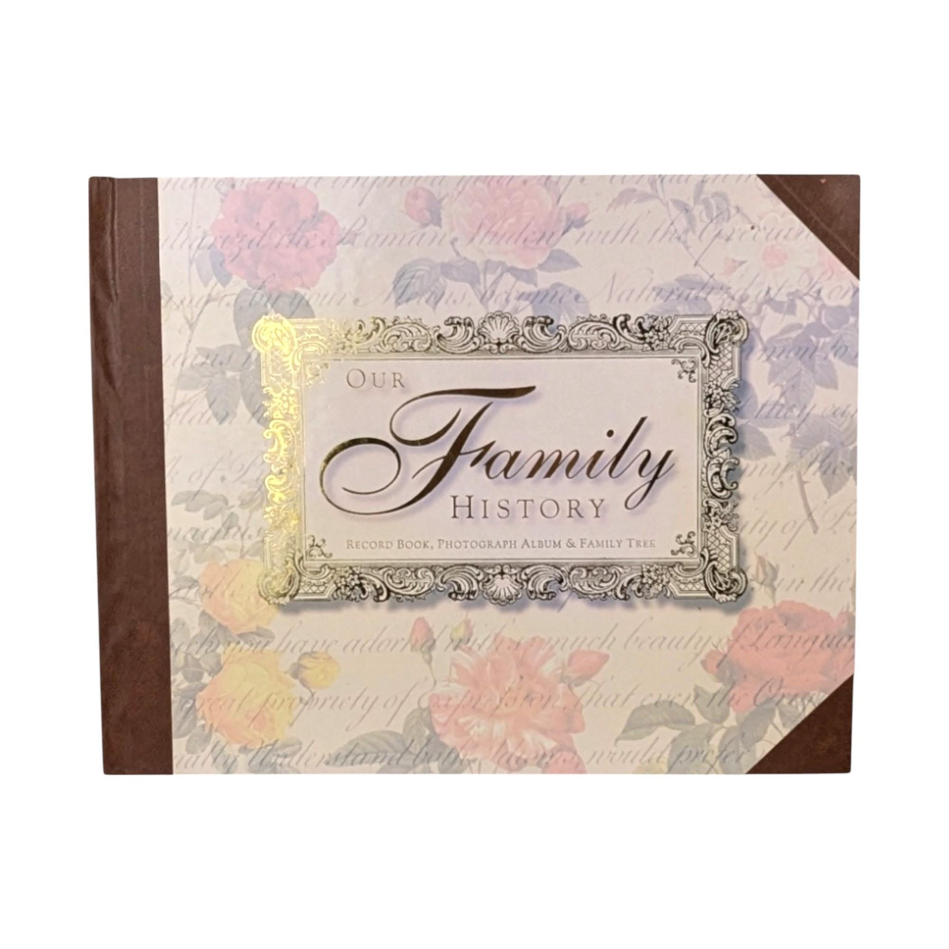 Vintage 1998 Our Family History Book - Photo Album & Genealogy Record - Gift for Family, Keepsake