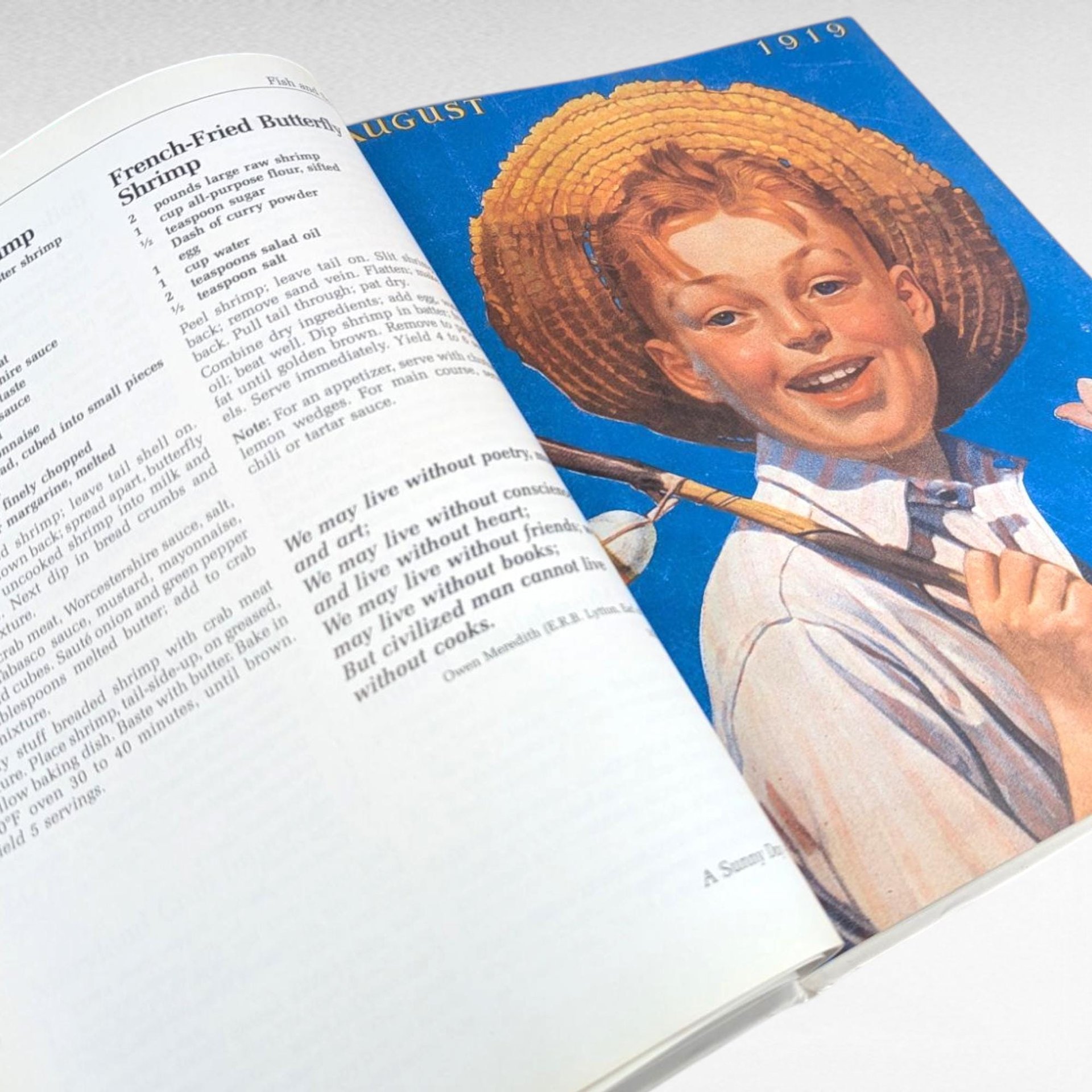 Vintage 2003 The Norman Rockwell Illustrated Cookbook, Hardcover Art Book, Classic American Recipes, Holiday Cooking, Thanksgiving Host Gift