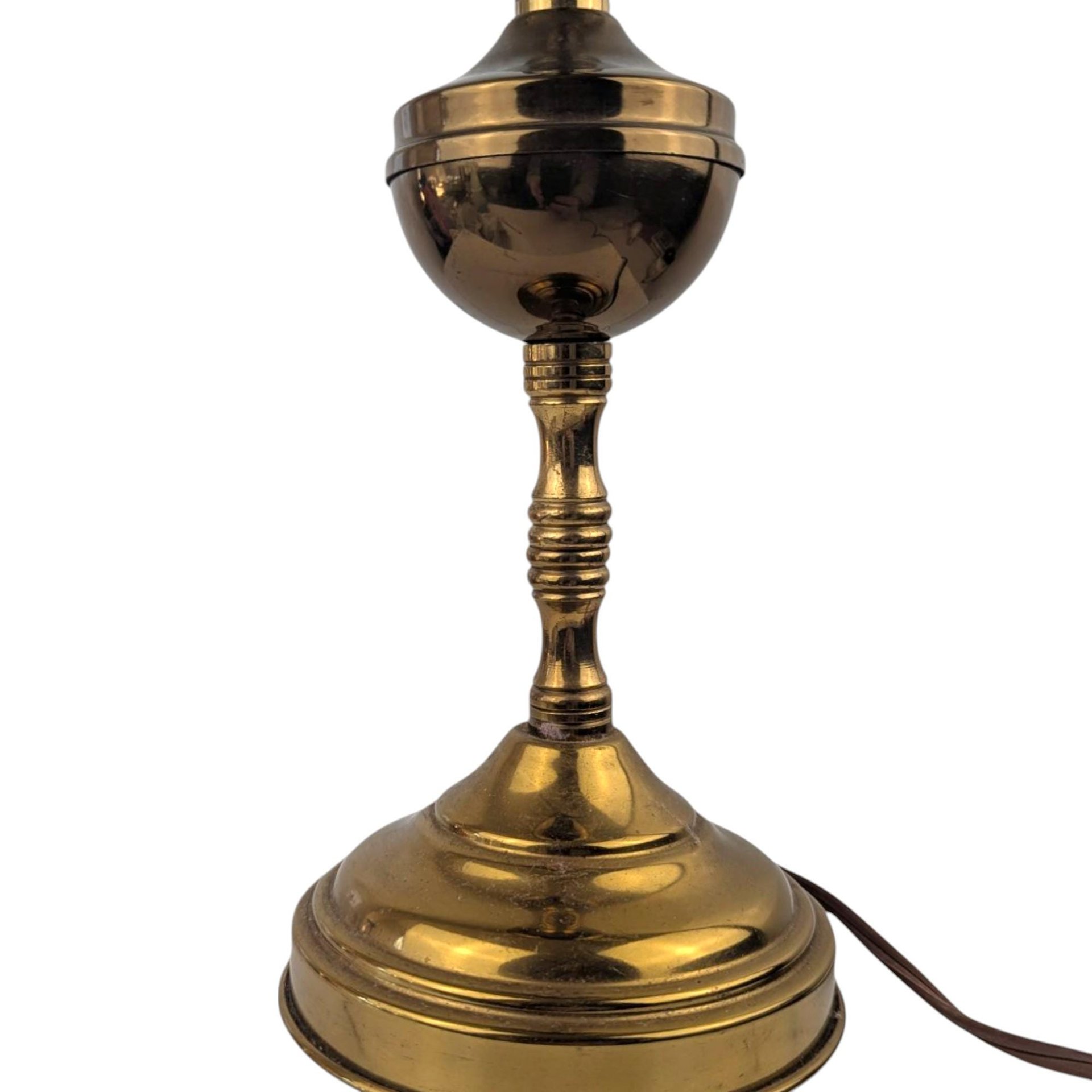 Vintage Double Brass Table Lamp, 16 Inch Height, Dual Light Desk Lamp, Antique Style Lighting, Unique Home Decor, Gift for Reader