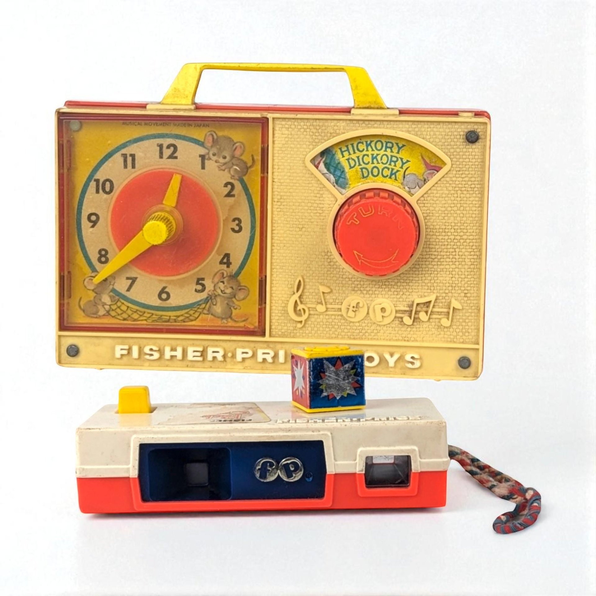 Vintage Fisher Price Camera & Hickory Dickory Dock Clock Radio Toy, 1970s Toys, Retro Toys, Nostalgic Toys, Educational Toys, Gift for Kids