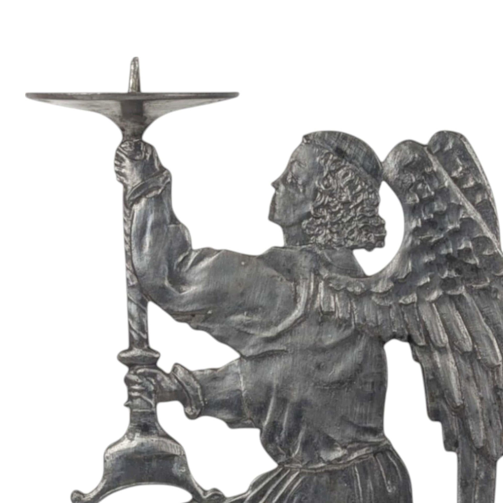 Vintage Pewter Angel Candle Holder, Kneeling Angel Figurine, Religious Decor, Candle Holder, Home Decor, Vintage Home Accent, Unique Gift