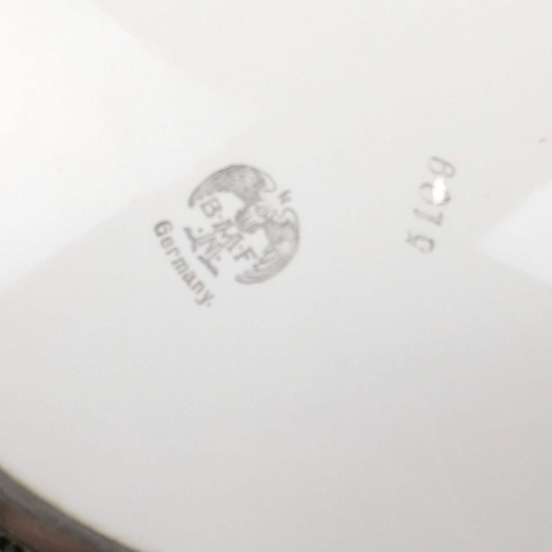 Vintage BMF Germany Floral Tile Tray: Hand-Painted Porcelain Centerpiece