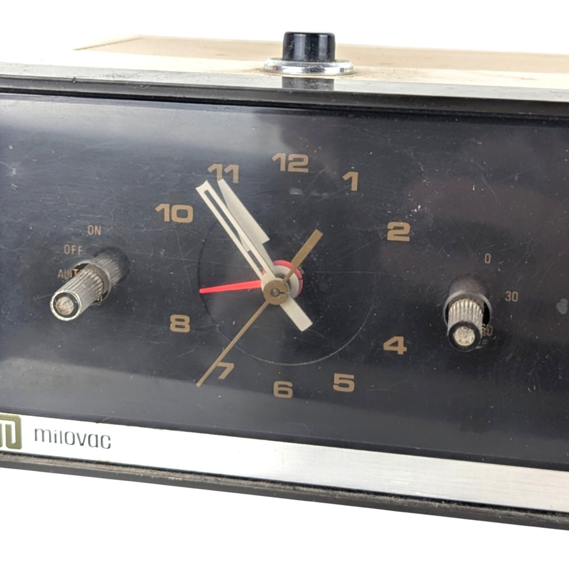 Vintage Milovac TR-707 Clock Radio, Analog Alarm, Retro Bedside Radio, Working, Gift for Vintage Electronics Collector