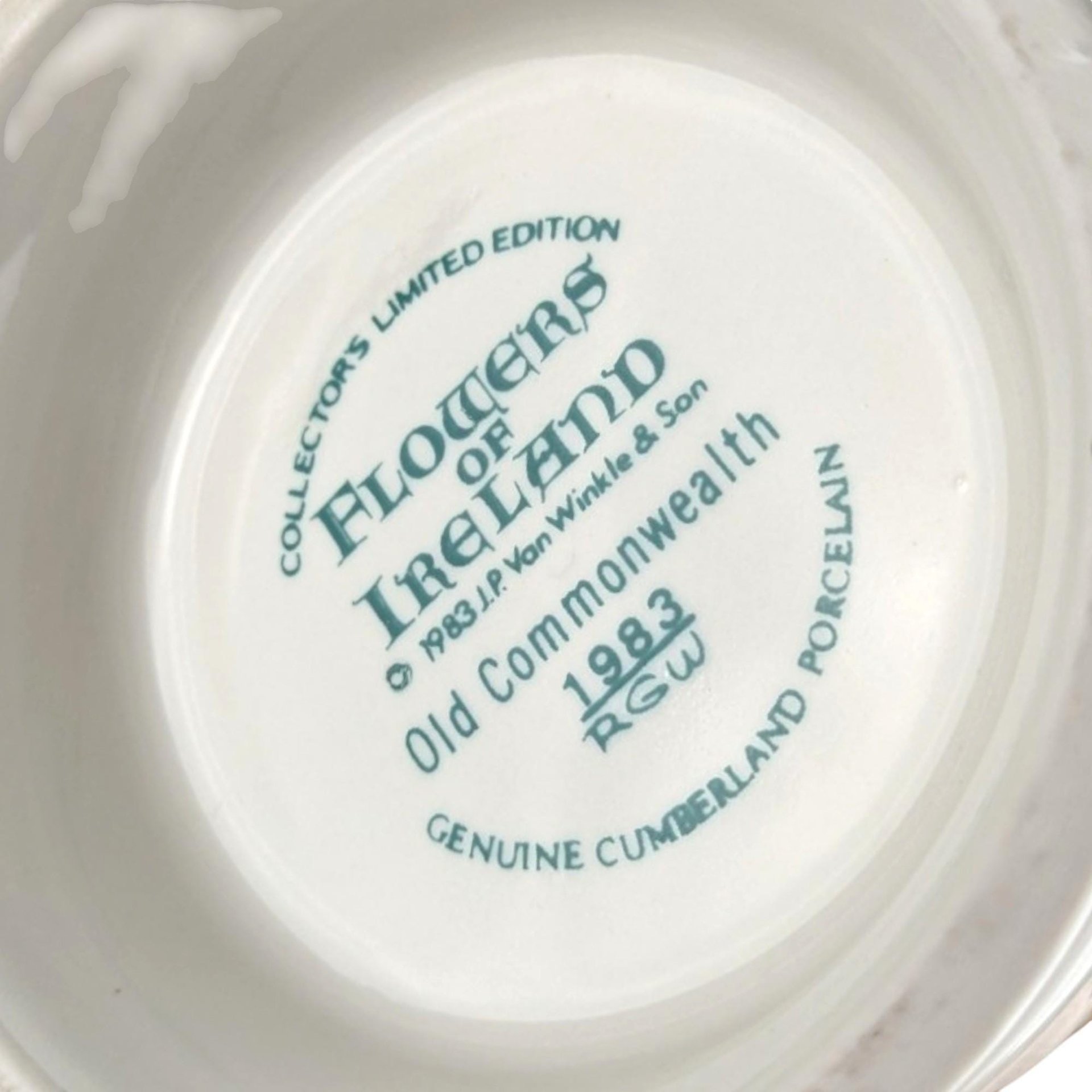 Vintage Flowers of Ireland Decanter: 1983 Old Commonwealth Irish Decor