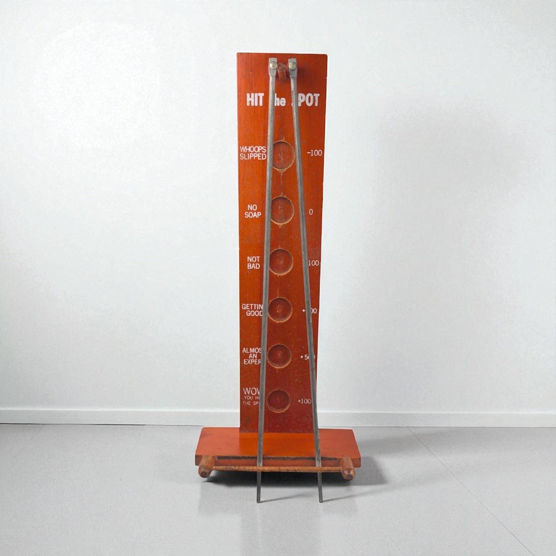 1960s Hit The Pot Dexterity Game: Vintage Bar Game Man Cave Decor