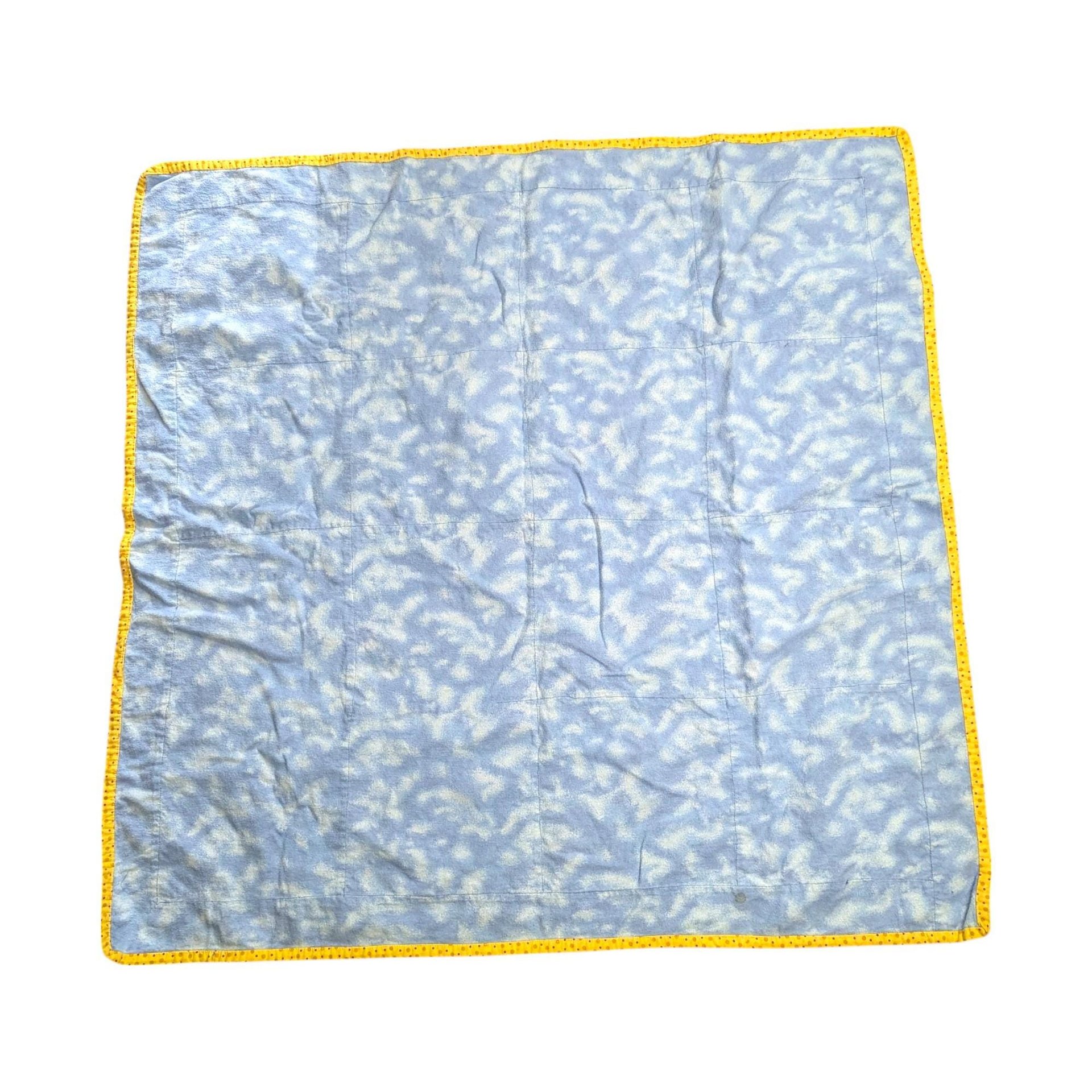 Handmade Clown Baby Quilt: Vintage 80s Nursery Decor