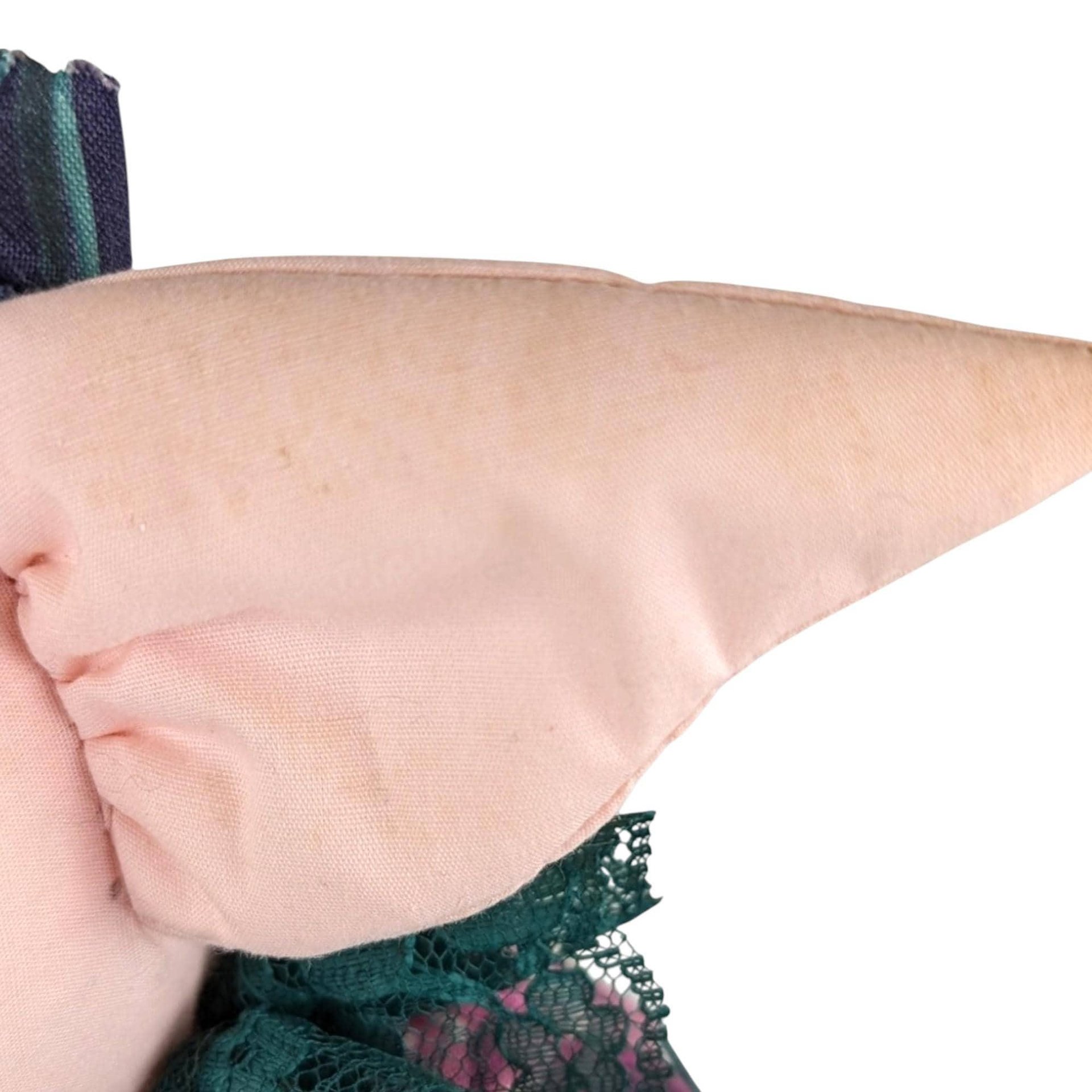 Vintage Fabric Pig Jar: Handmade Folk Art Whimsical Decor