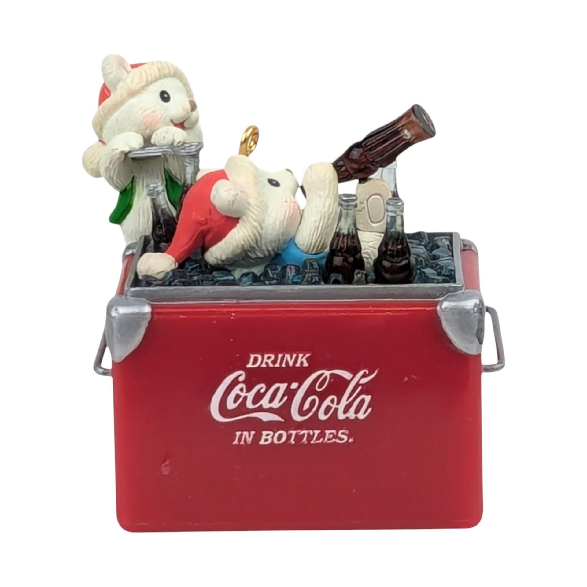 Vintage Coca Cola Ornament Choice: 1994 Enesco Bear & Carlton Cards