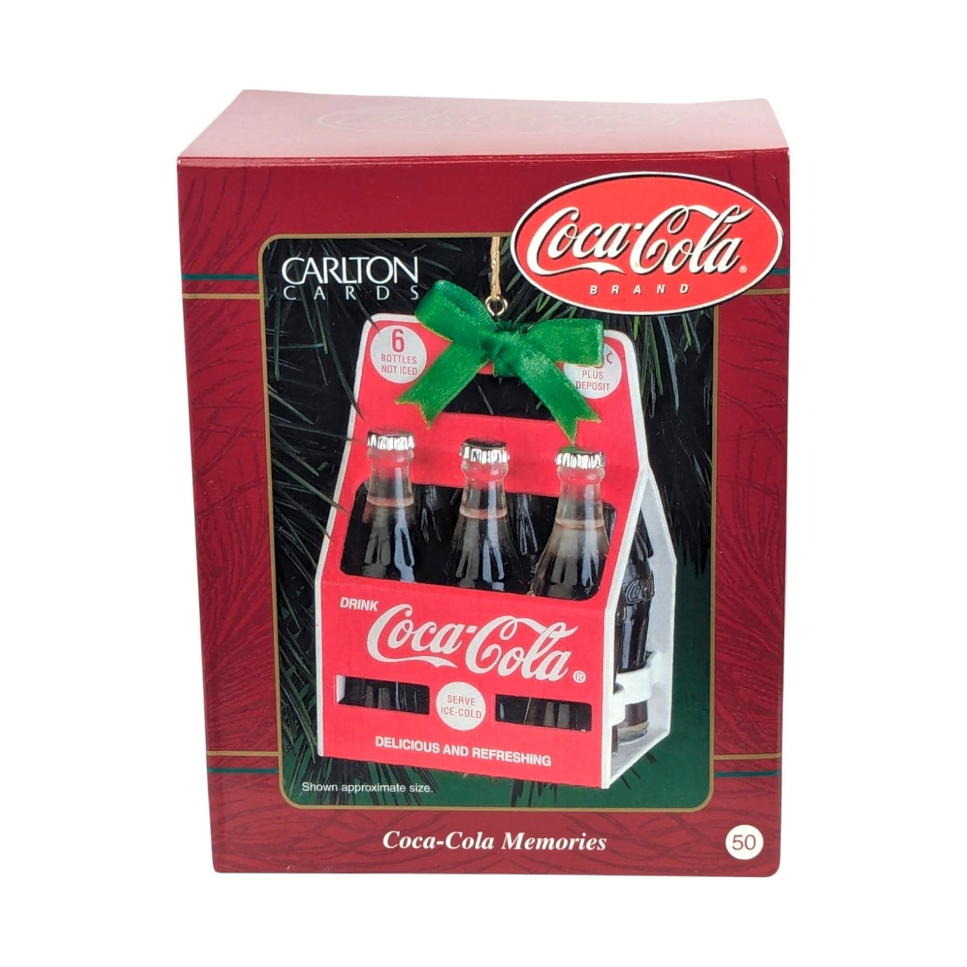 Vintage Coca Cola Ornament Choice: 1994 Enesco Bear & Carlton Cards