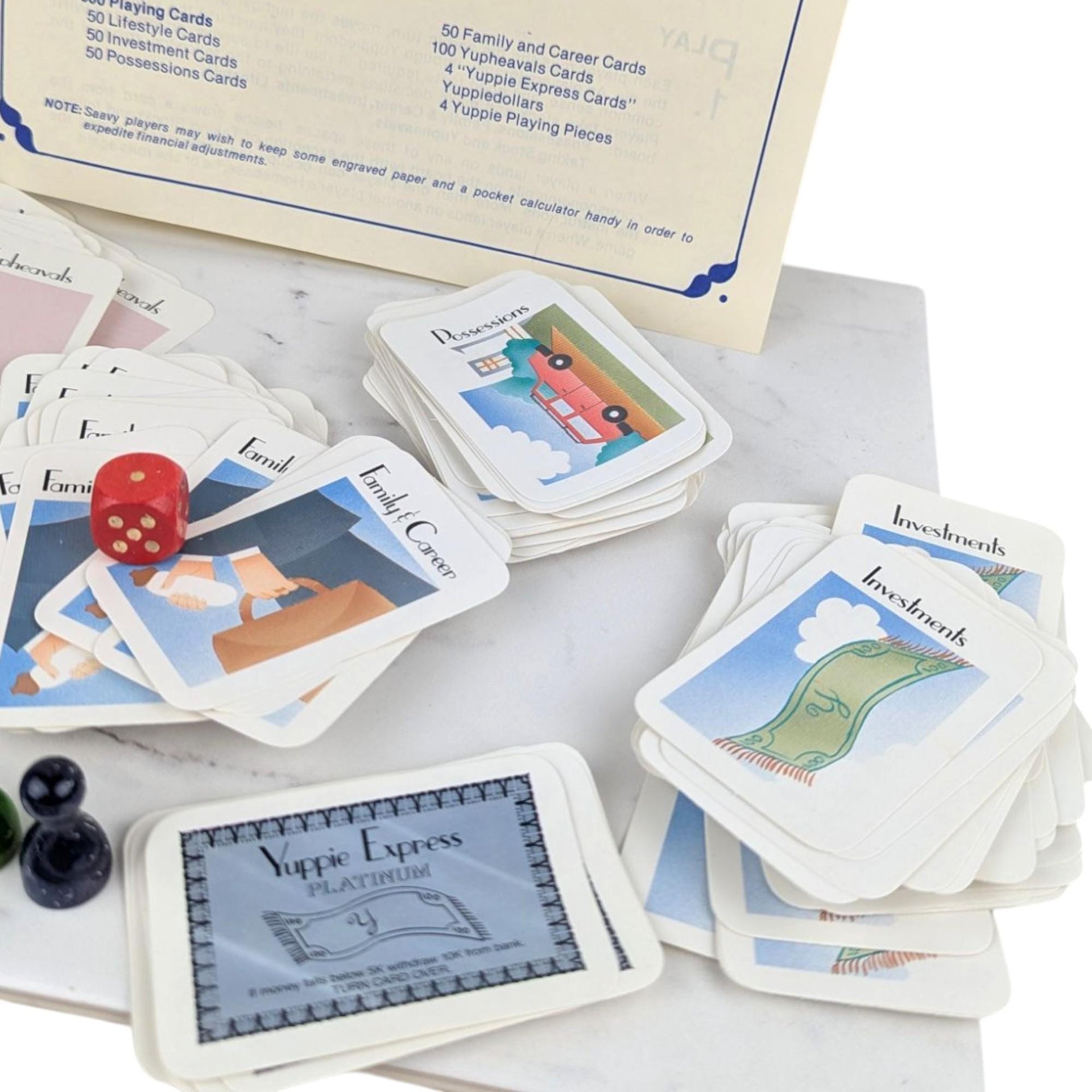 Vintage 1985 Waddingtons The Yuppie Game Complete Retro Board Game for Upwardly Mobile Adults