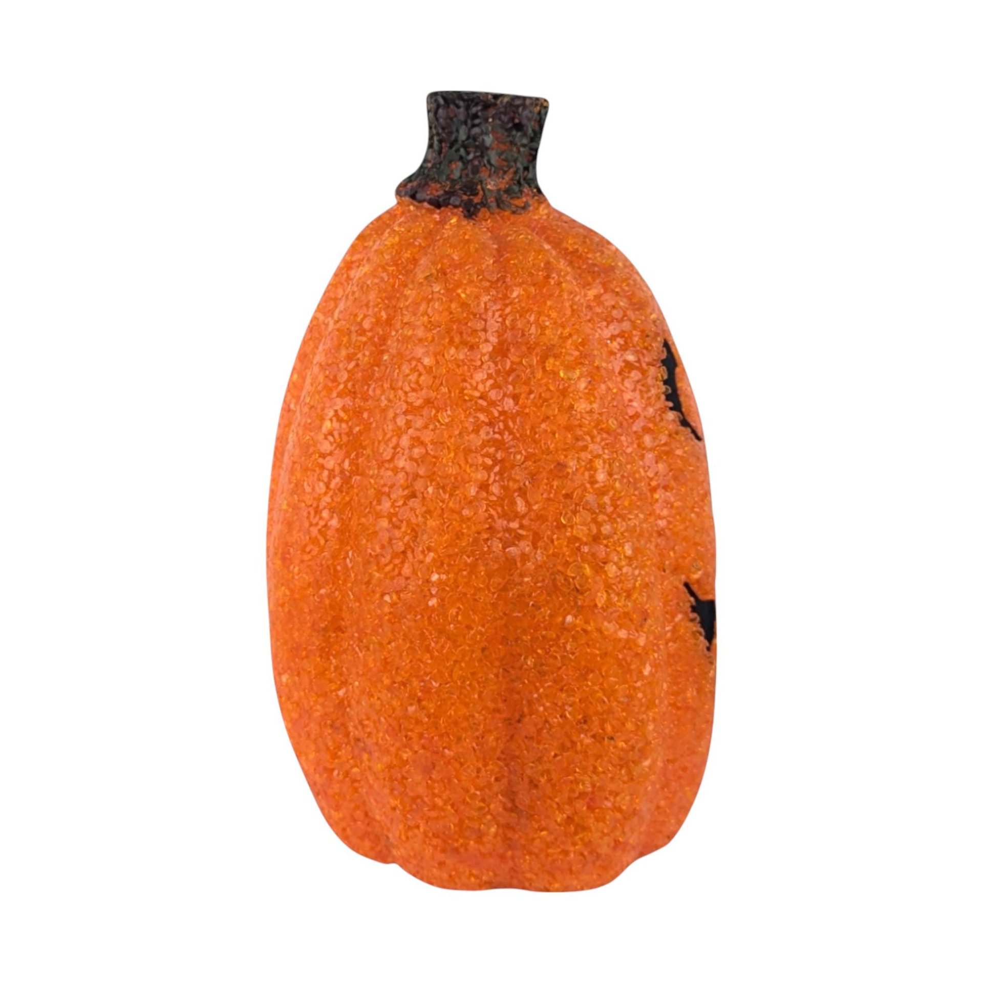 Vintage Popcorn Melted Plastic Light Up Jack O'Lantern, 10" Halloween Decoration, Retro Holiday Decor, Spooky Gift