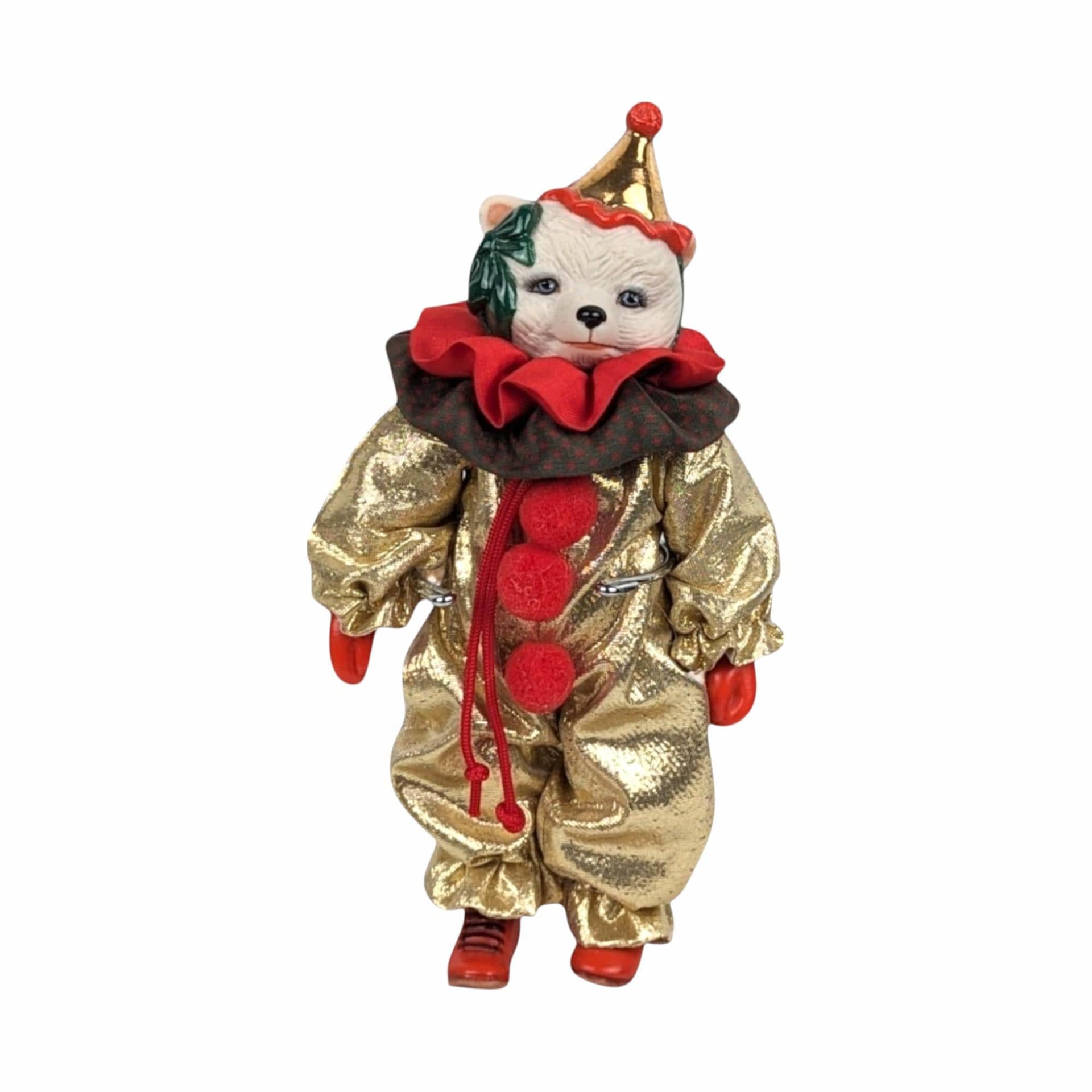 Vintage White Bear Clown Figurine | Collectible Clown | Vintage Toy | Decorative Clown | 6.5 Inches