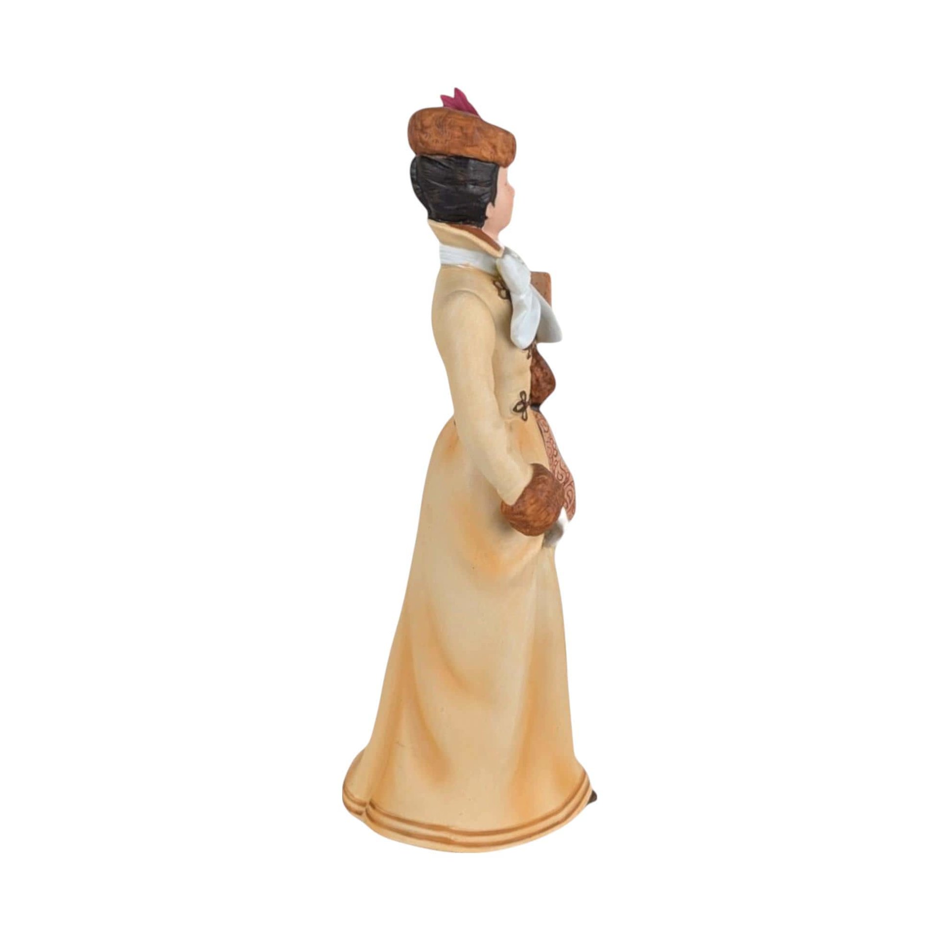 1981 Avon Mrs. Albee Award Figurine, Vintage Avon Collectible, Woman in Orange Dress, Sales Achievement Award, Ceramic Figurine