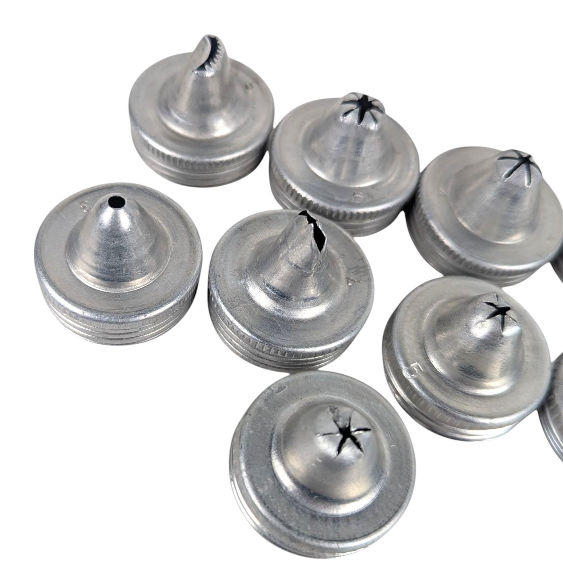 Vintage Aluminum Cookie Press: Mid-Century Cake Decorating Syringe with 9 Tips