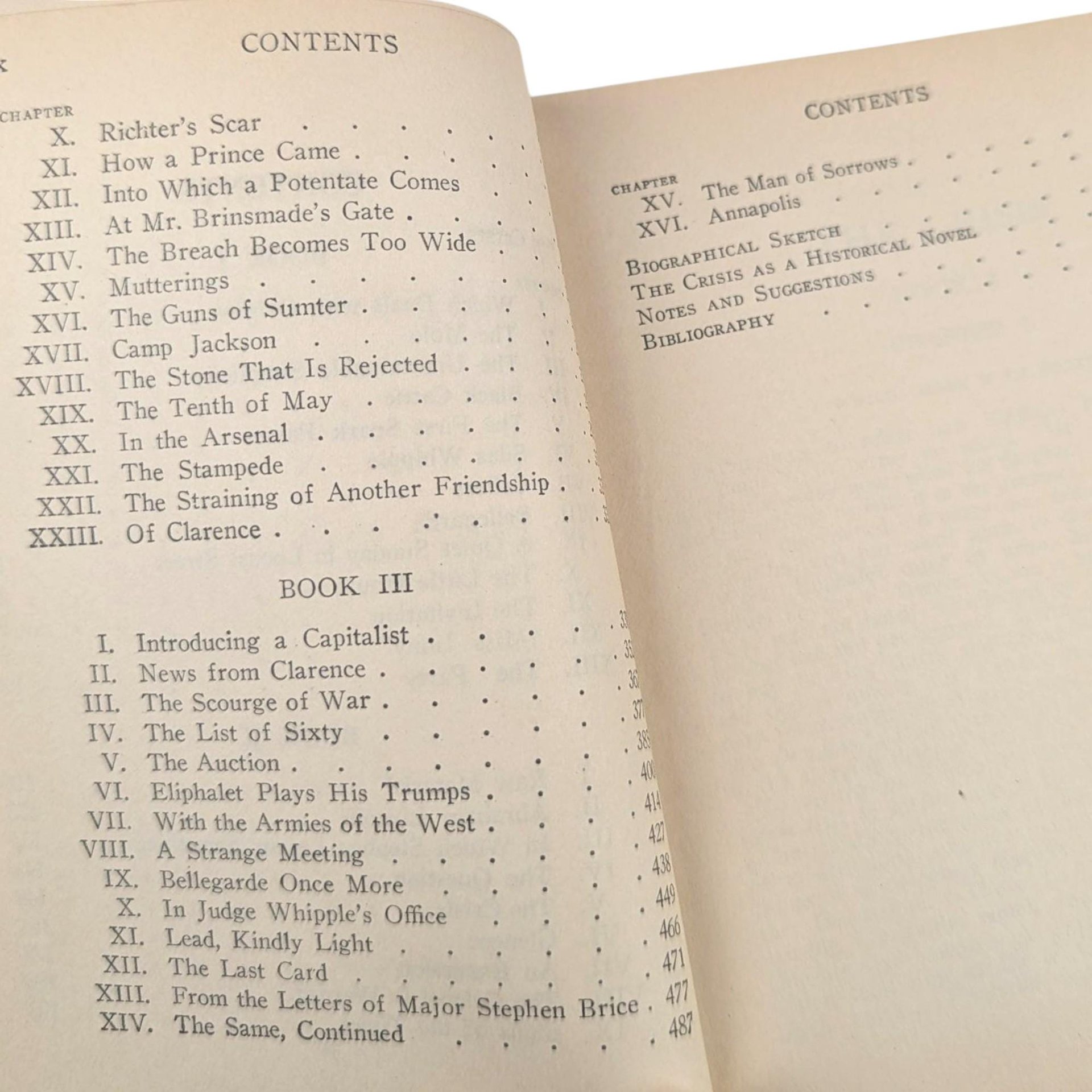 Antique American Civil War Novel: The Crisis, 1922 Macmillan Edition