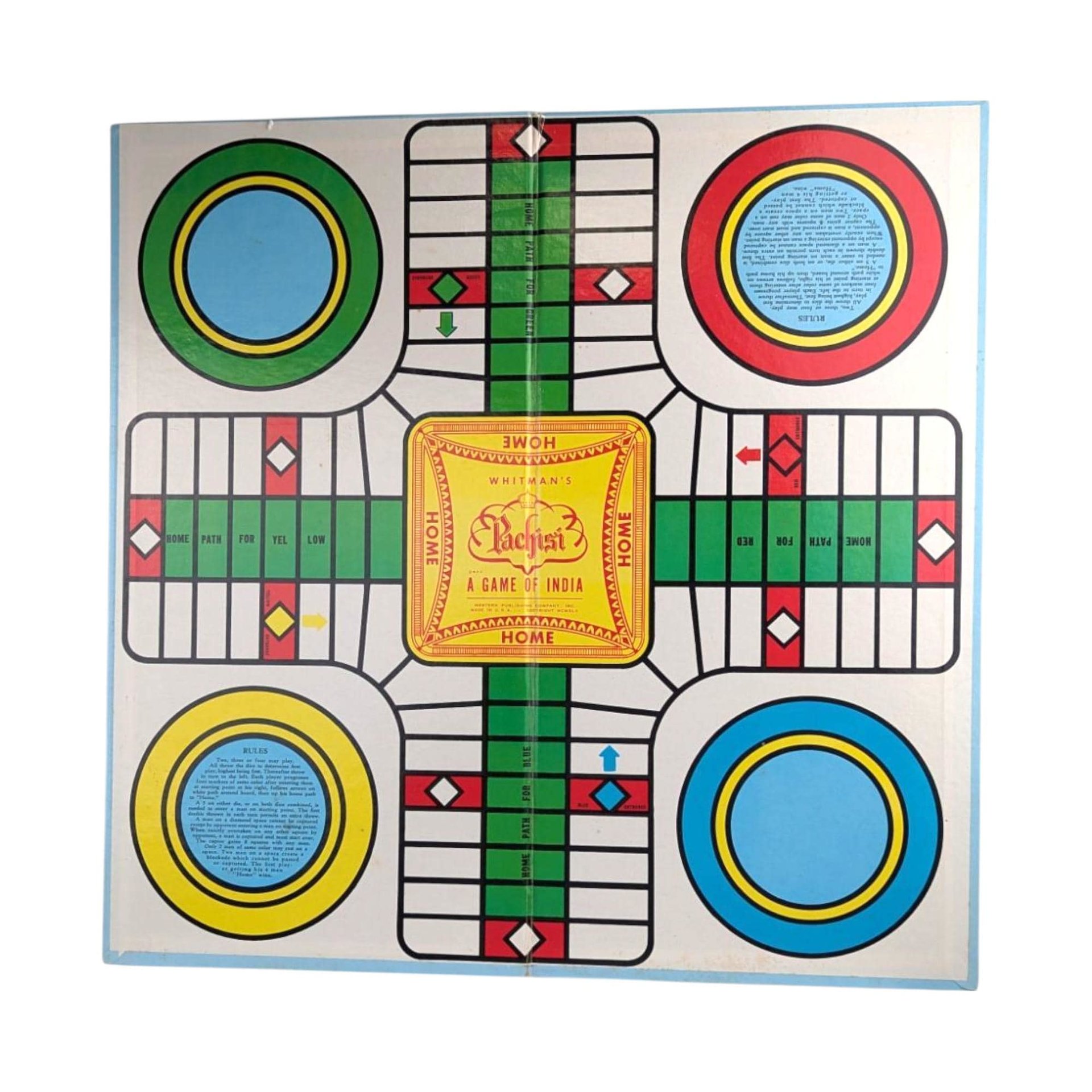 1967 Whitman Pachisi Board Game, The Game of India, Complete Classic Family Game, Parcheesi Variant, 60s Game Night Fun