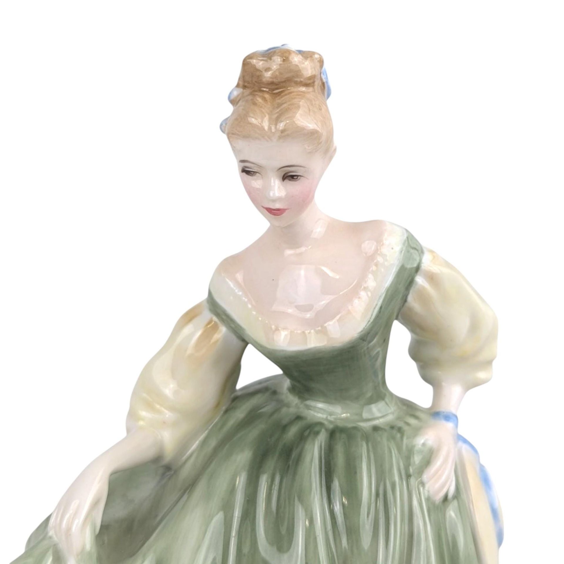 Vintage Royal Doulton Fair Lady Figurine, HN2193, Green Dress, Collectible Porcelain, Gift for Collector, Elegant Home Decor
