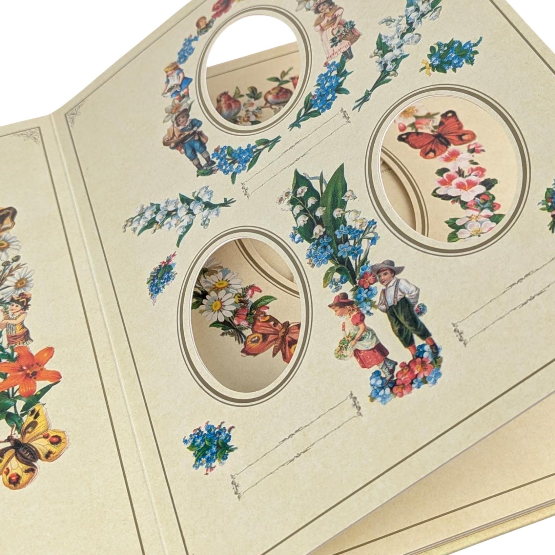 Vintage 1996 Victorian Themed Photograph Album, Holds 35 Photos, Floral & Butterfly Design, Memory Keeper, Gift for Sentimental Souls