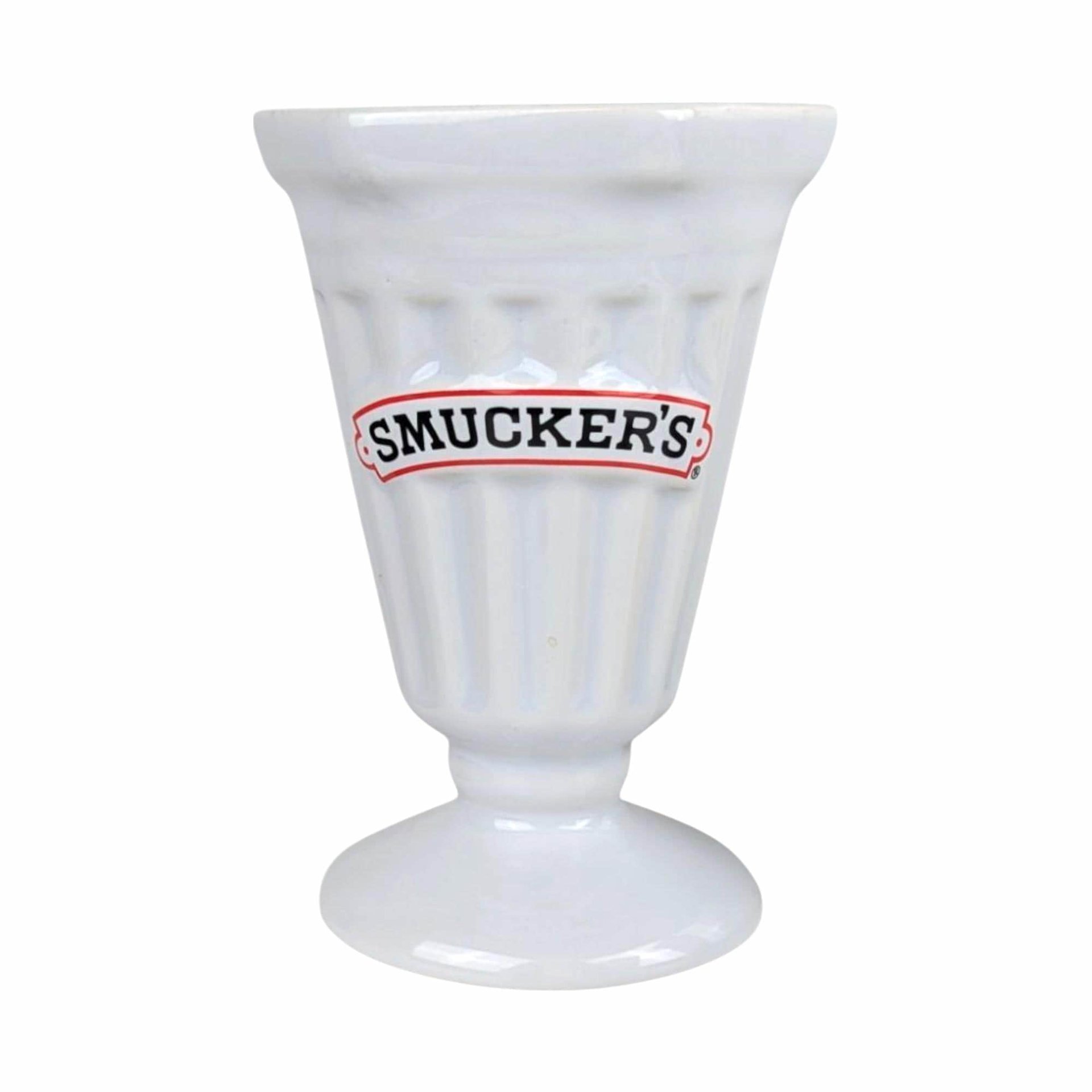 Vintage Smuckers Ceramic Ice Cream Cups, Set of 4, Sundae Dishes, Collectible Kitchenware, Smuckers Memorabilia, Ice Cream Party