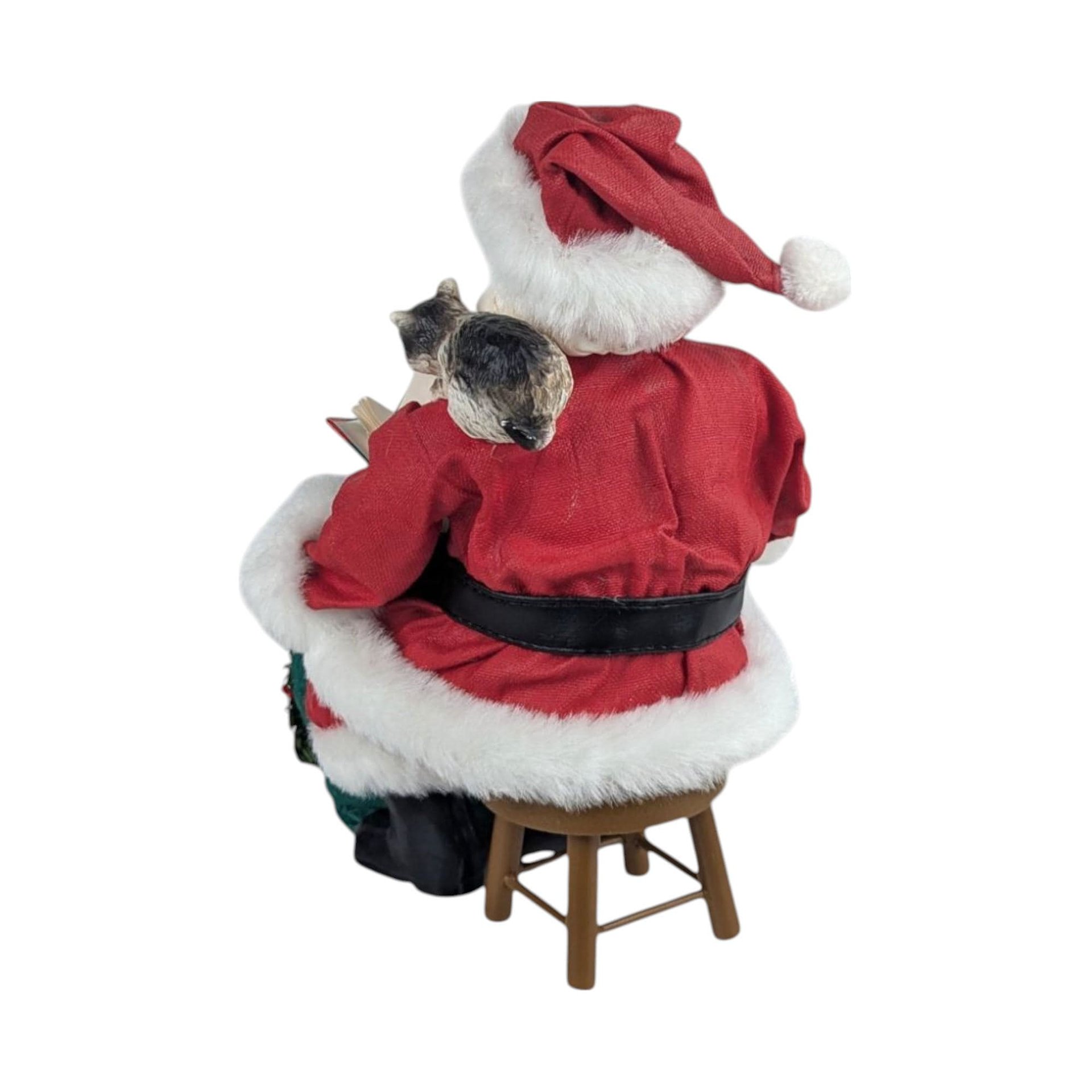 1998 Clothique Possible Dreams Santa Figure, Sitting with Book, Collectible Santa Claus, Holiday Gift, Possible Dreams Santa