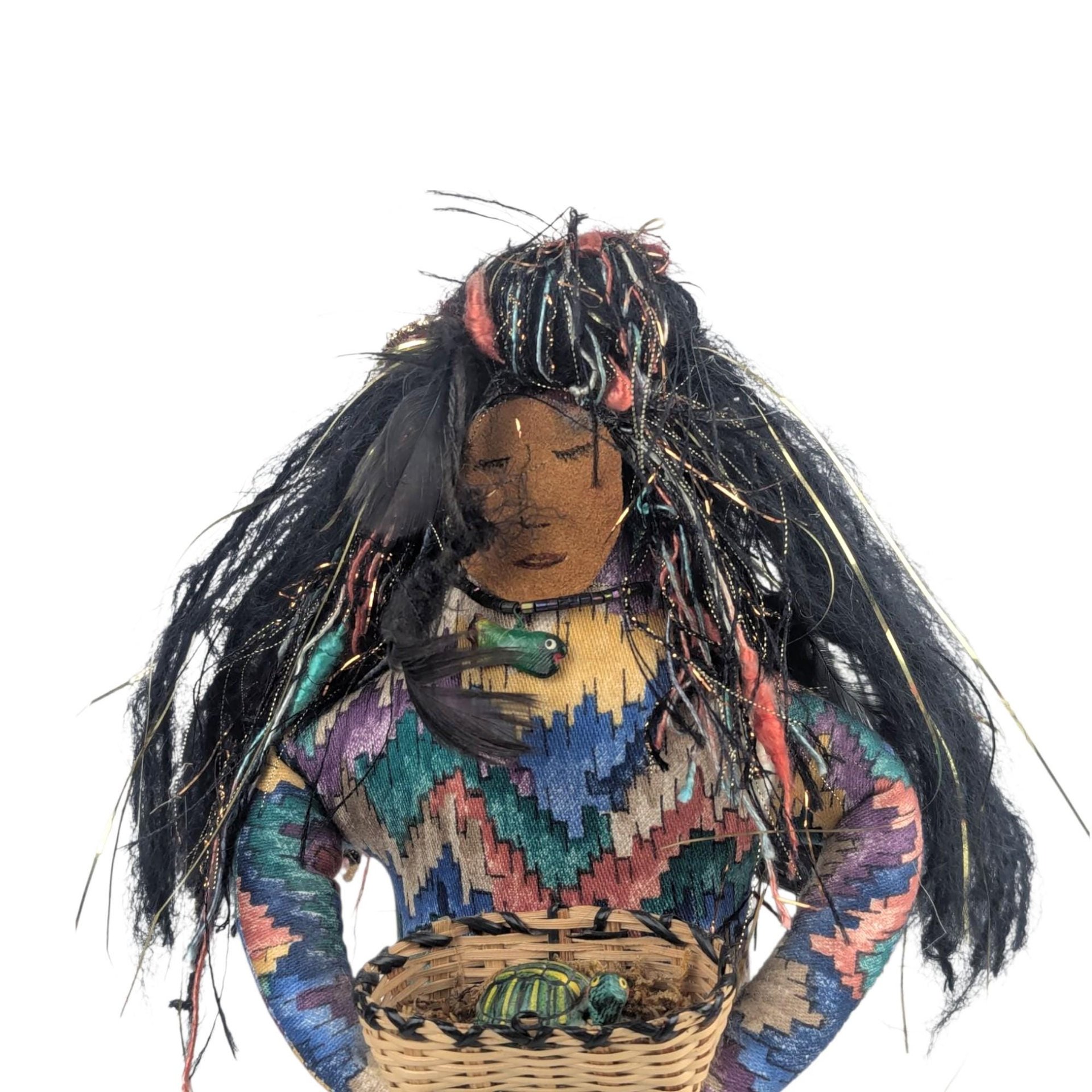 1996 Patty Kune Handmade Folk Art Doll, Native American Inspired Doll, Collectible Doll, Folk Art, Handmade Doll, Unique Gift, Ethnic Decor