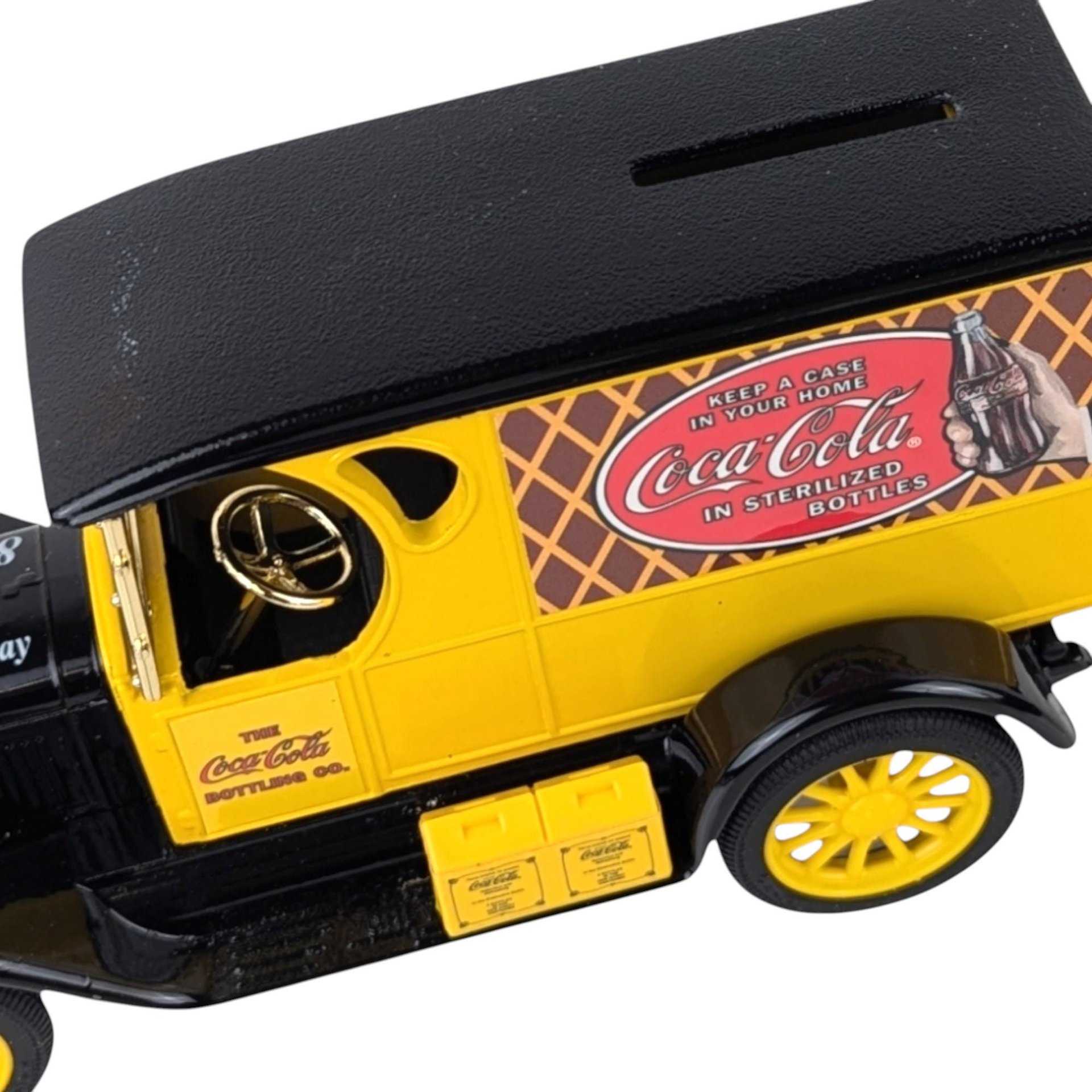 Vintage Coca Cola Polar Bear Snowboard Toy & 1993 Die-Cast Metal Truck Bank, New in Box, Collectible Coca Cola Memorabilia