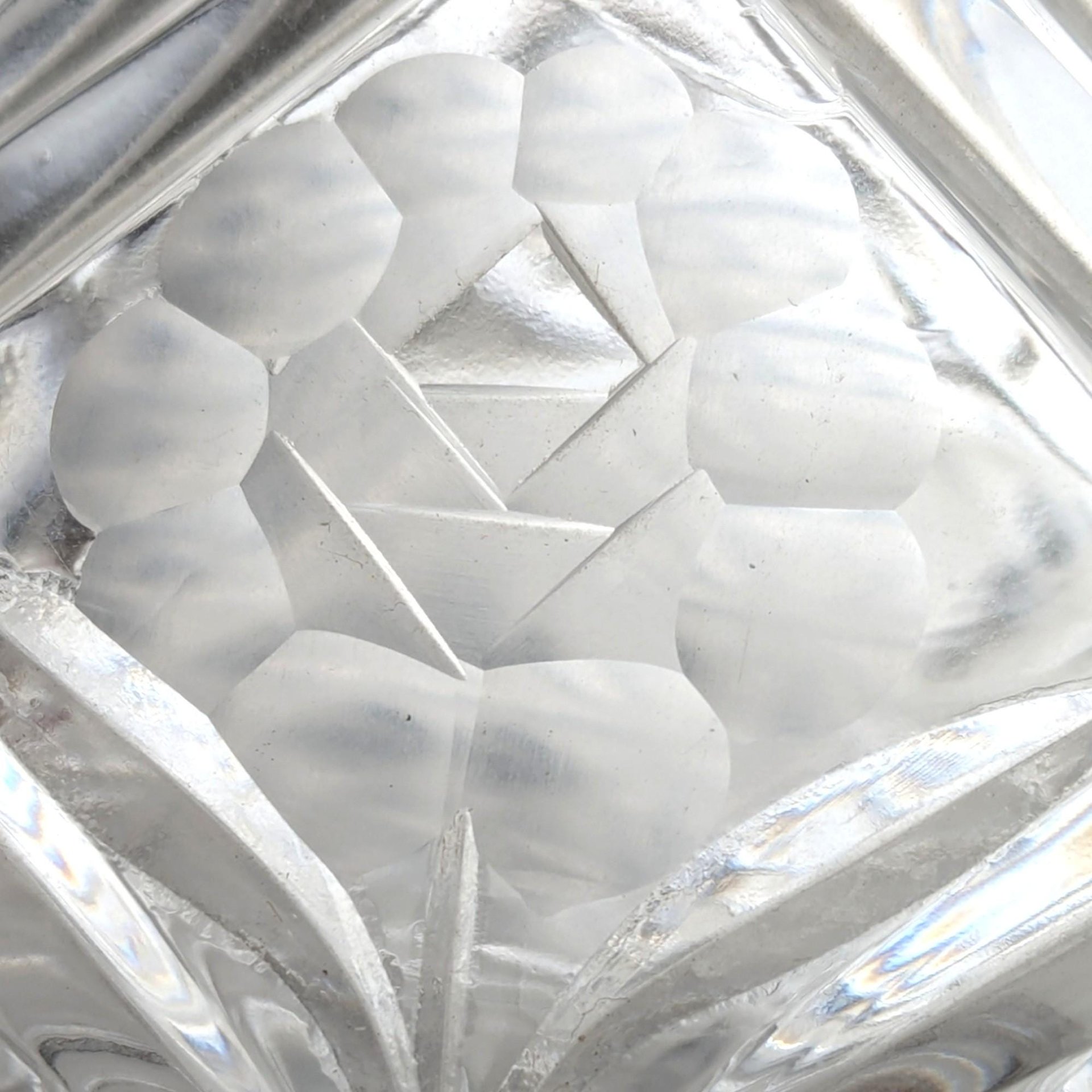 Vintage Crystal Candy Bowl with Lid, 10"H, Diamond Pattern Glass, Footed Bowl, Home Decor, Hostess Gift, Candy Jar