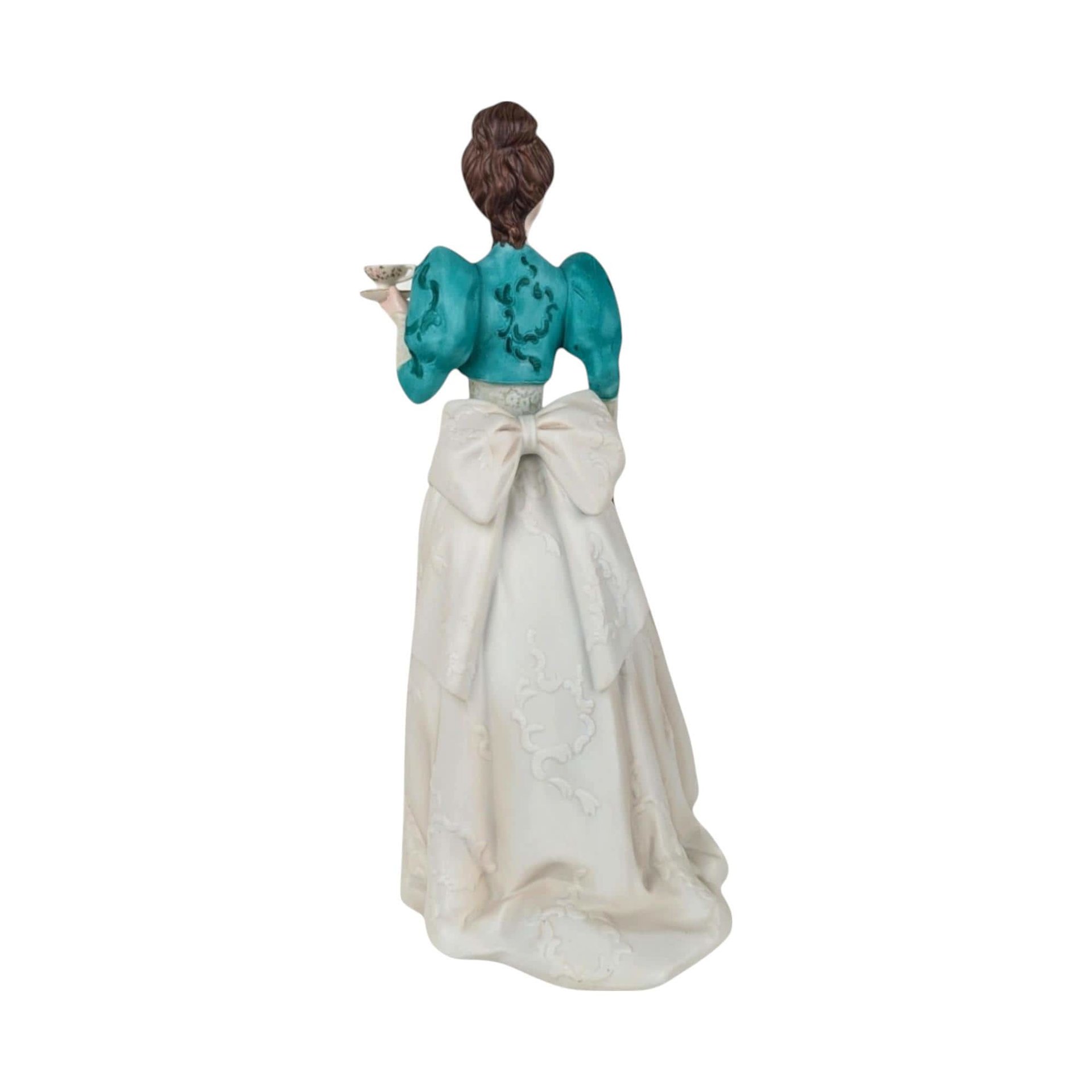 1995 Avon Presidents Club Mrs. Albee Award Figurine, Vintage Avon Collectible, Woman with Teacup,  Sales Achievement Award, Original Box