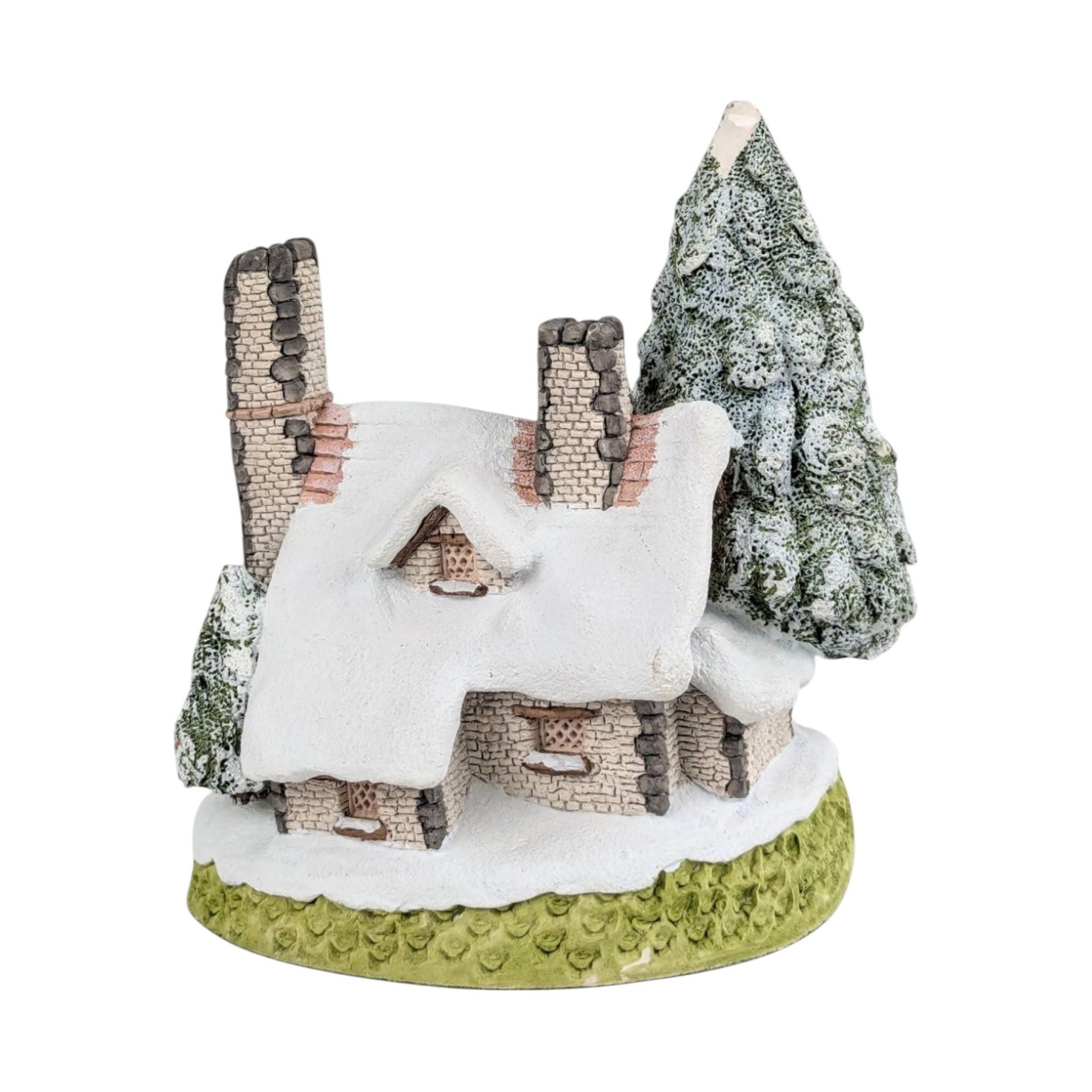 1984 David Winter Snow Cottage Village Figure, Winter Scene Collectible, Vintage Home Decor, Christmas Gift, Miniature Snow Cottage