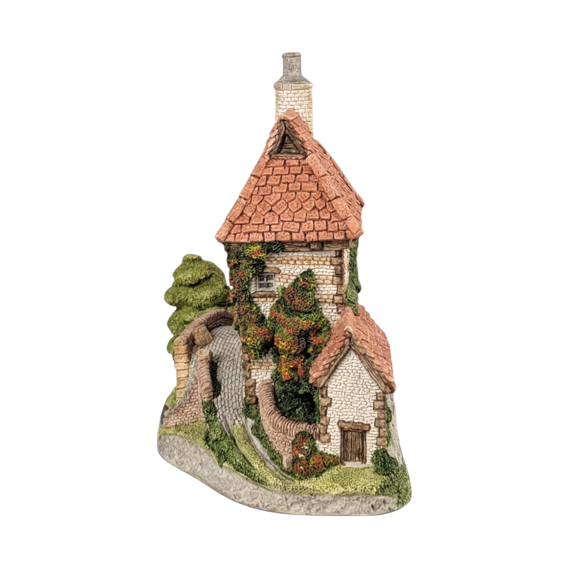 1984 David Winter Tollkeepers Cottage, English Countryside Sculpture, Vintage Collectible, Gift for Collector, Miniature Stone Cottage
