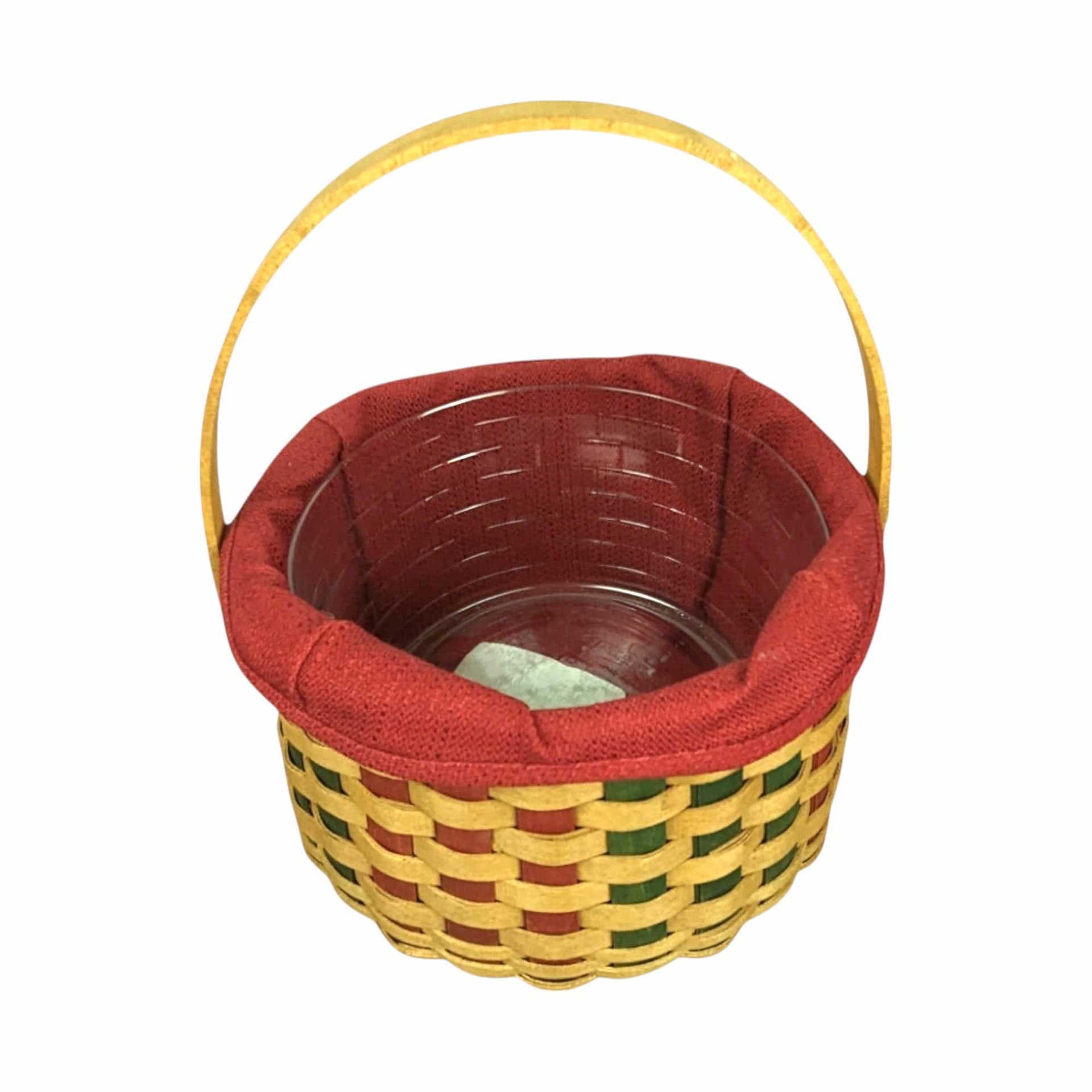 2003 Longaberger Christmas Caroling Basket, Festive Holiday Decor, Collectible Basket, Red and Green Basket, Gift for Collector