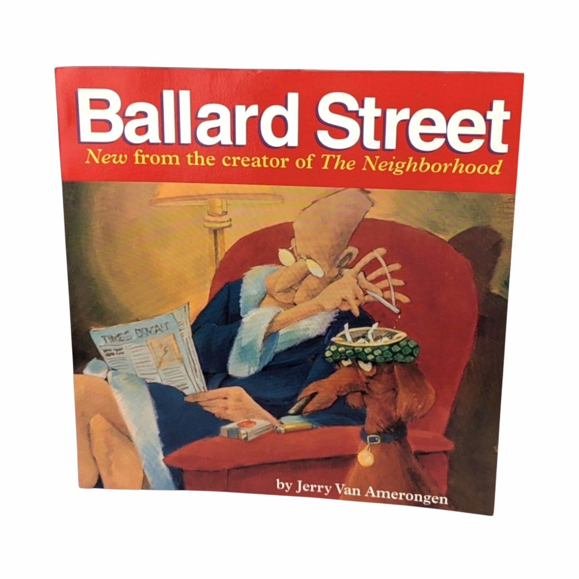 Signed Ballard Street Book 1998, Jerry Van Amerongen Cartoon Book, Humorous Gift, Vintage Comic Book