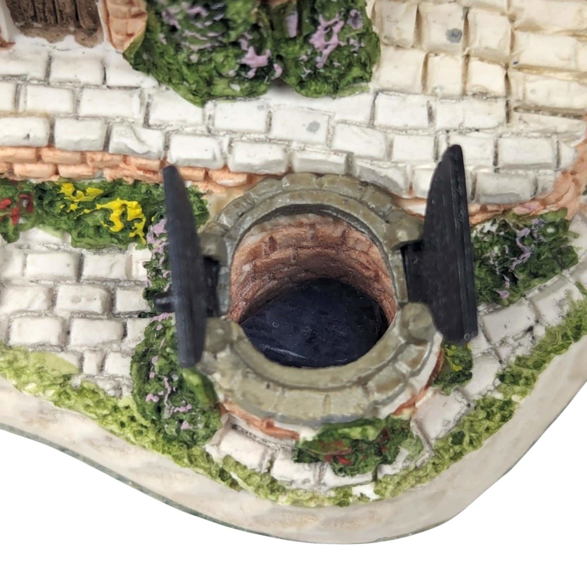 1993 David Winter Cottages September Birthday Cottage | Sapphire Wishing Well | Vintage English Village Collectible Figurine with COA