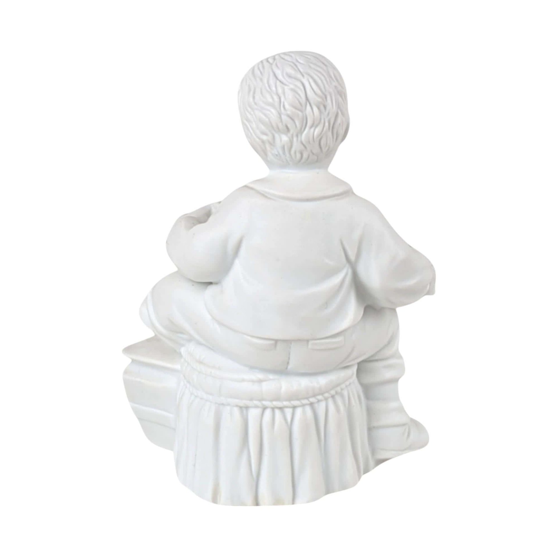Vintage Dept 56 Christmas Presents Figurine Set, Boy with Train, Girl with Doll, Winter Silhouette, Holiday Decor, Christmas Gift