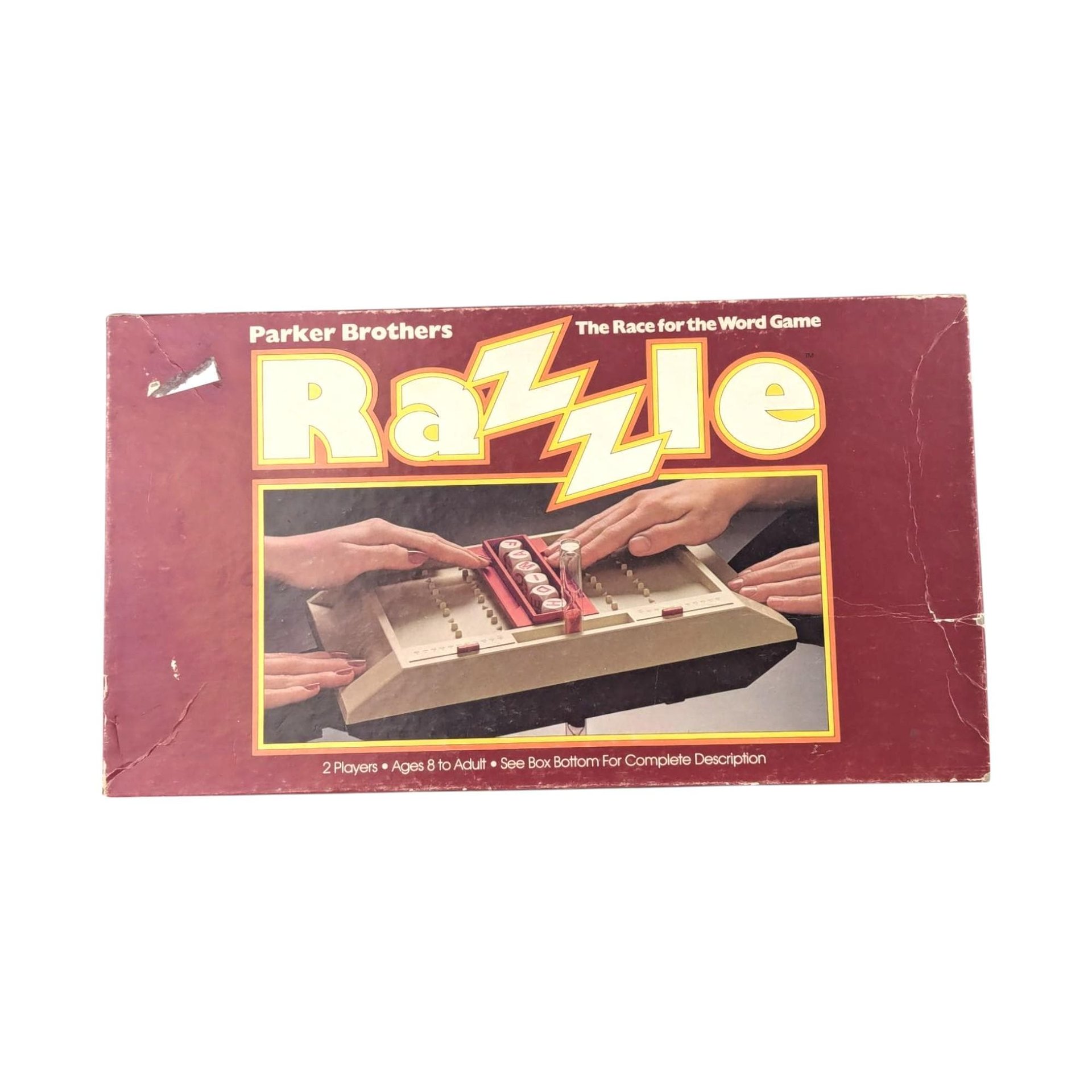 1981 Parker Brothers Razzle Word Game, Complete with Instructions, Vintage Word Challenge, Family Game Night, Gift for Game Collectors