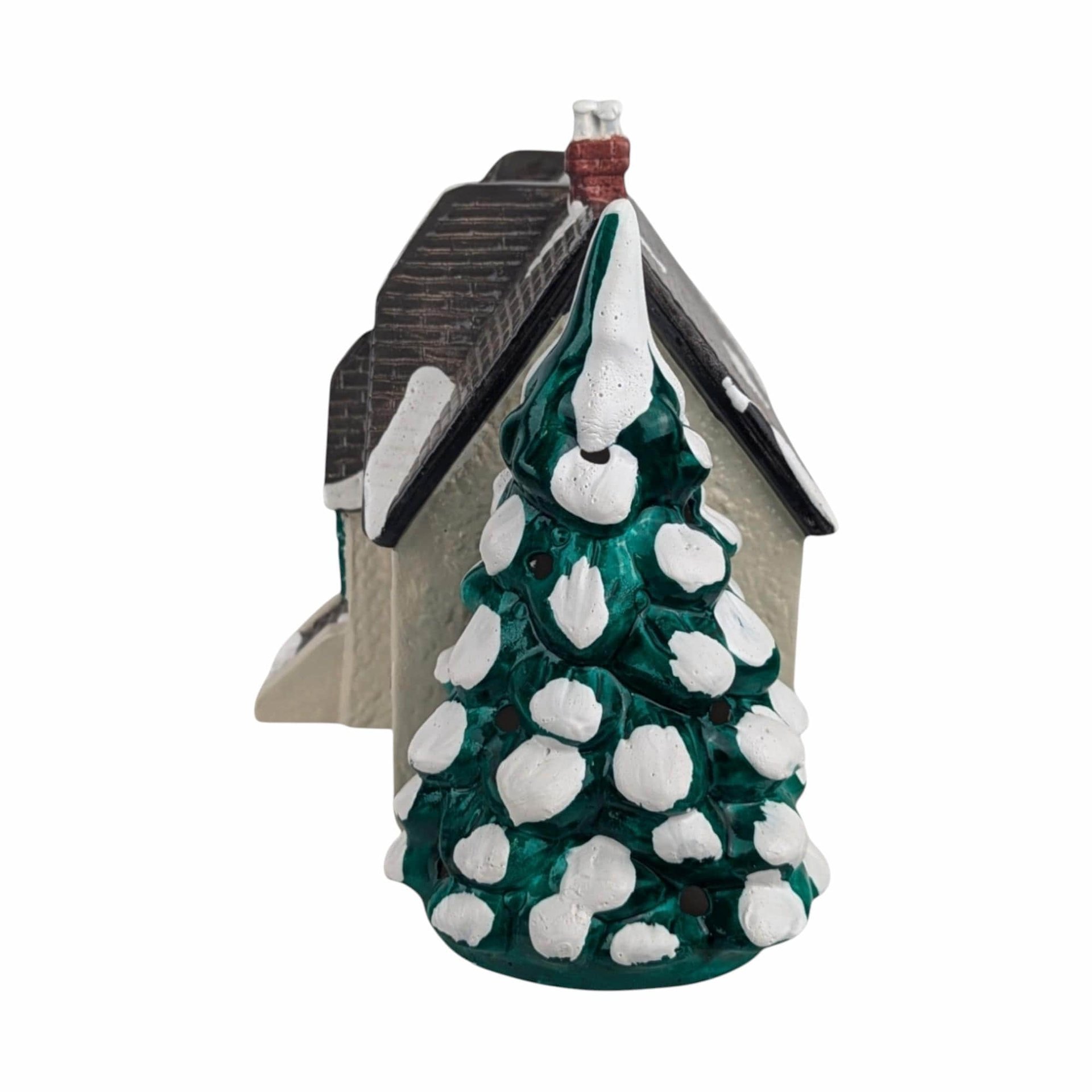 Vintage 1986 Dept 56 Stucco Bungalow Village House, Christmas Village Display, Holiday Decor, Gift for Collector